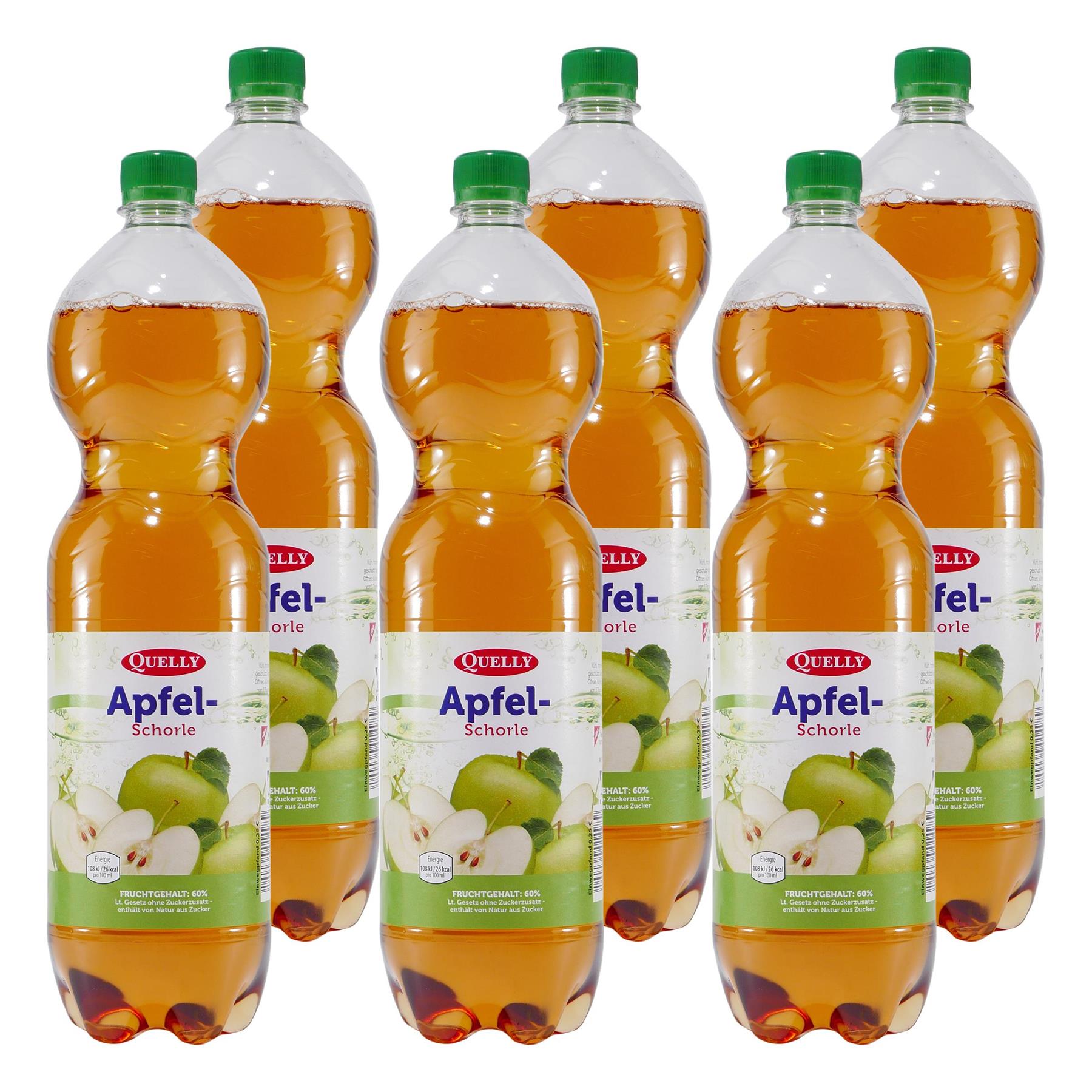 Quelly Apfel-Schorle (6 x 1,5L)