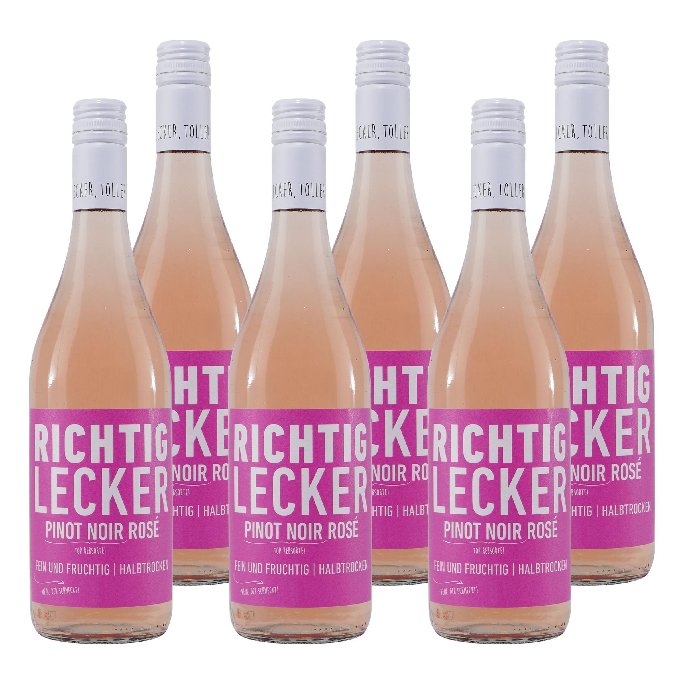 Richtig Lecker Pinot Noir Rosé -halbtrocken- (6 x 0,75L)