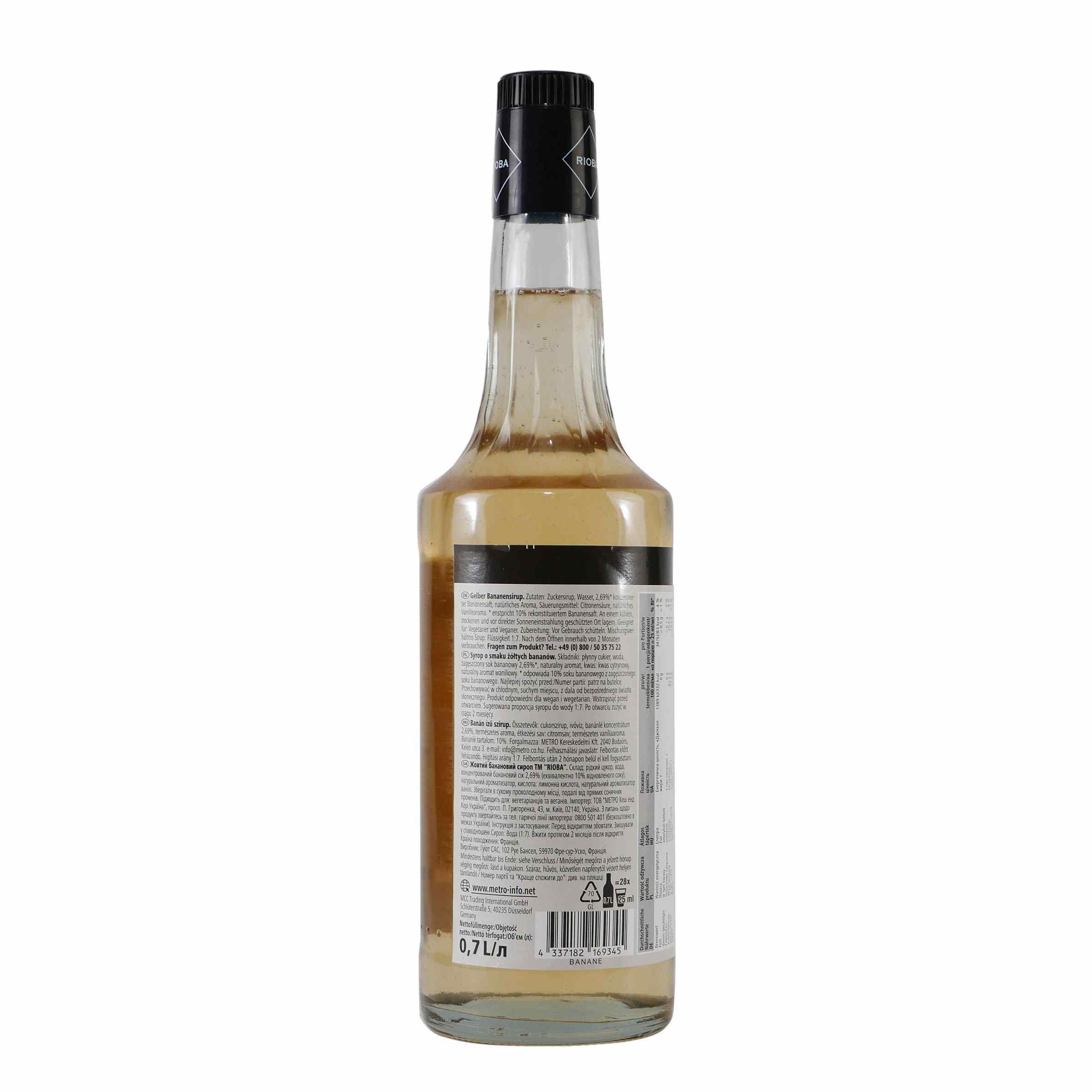 Rioba Banana (Banane) Syrup