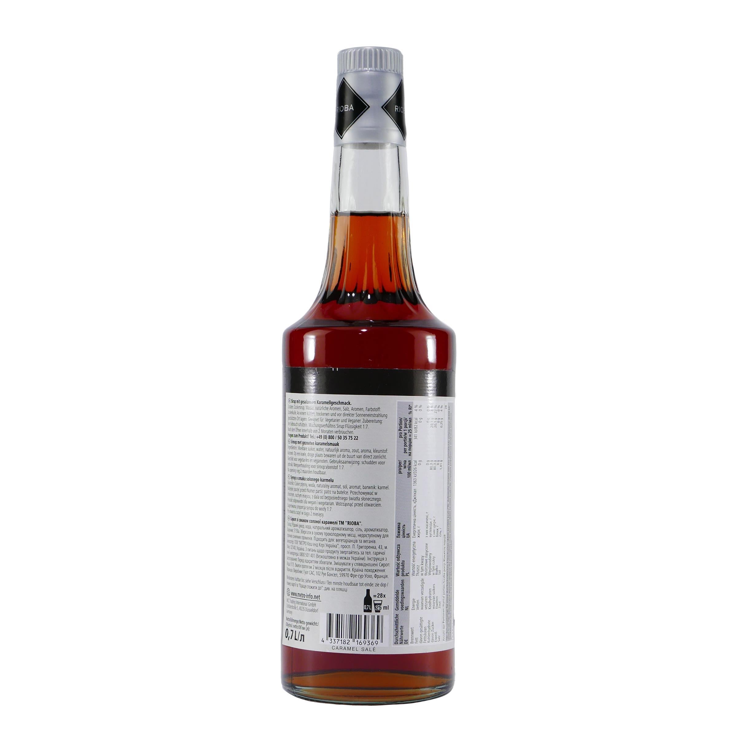 Rioba Salted Caramel Flavour Syrup