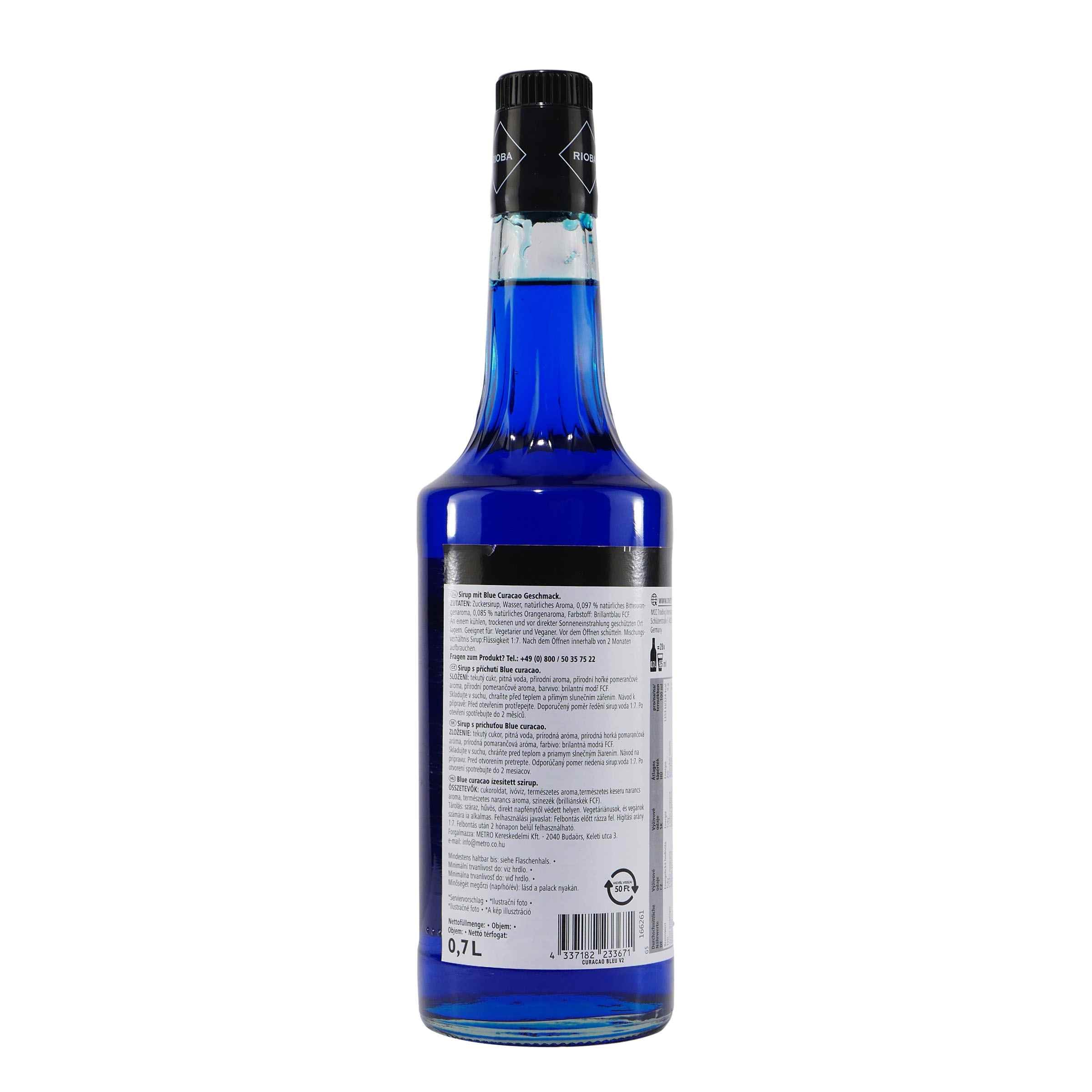 Rioba Blue Curacao Bar-Syrup-Getränkesirup