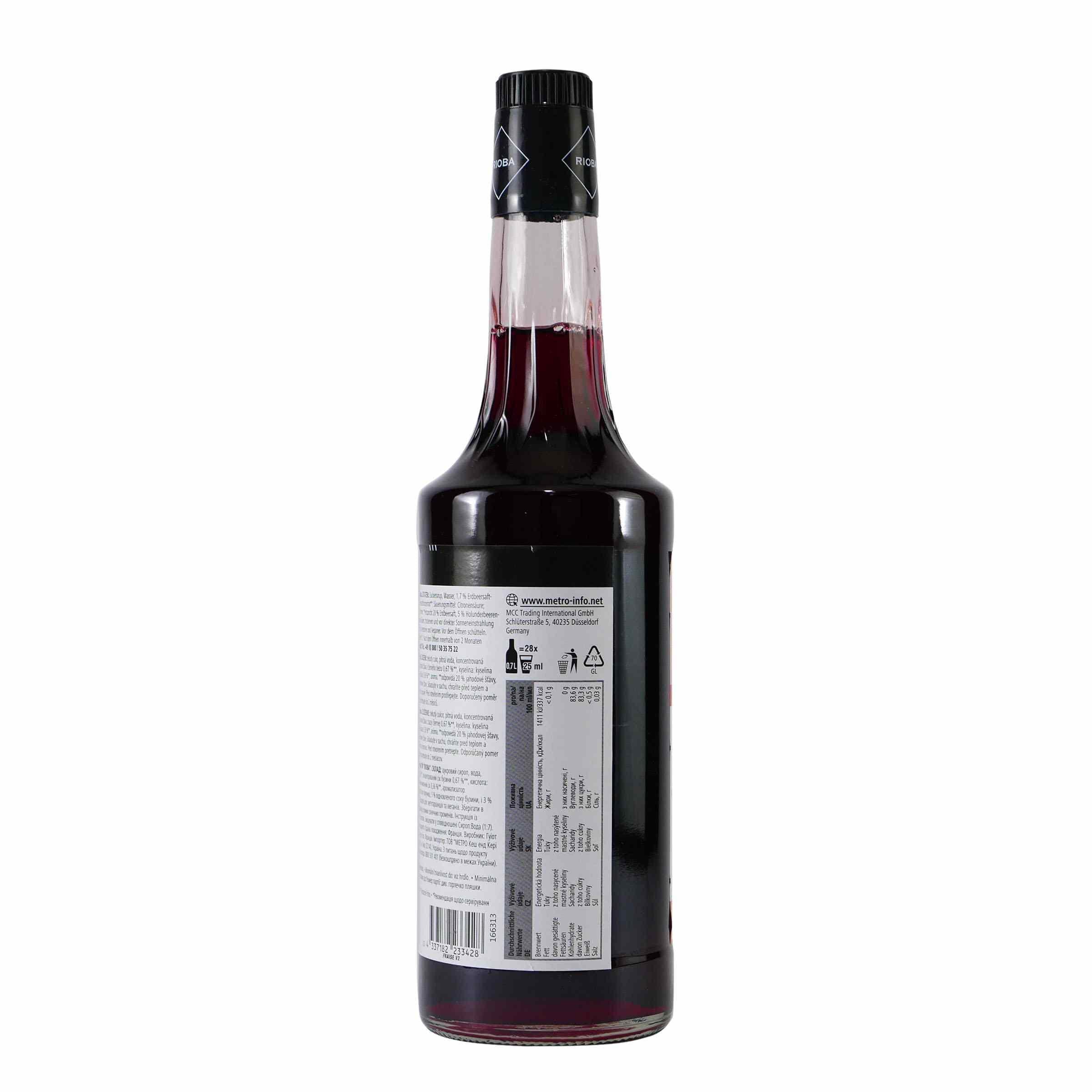 Rioba Strawberry (Erdbeer) Syrup