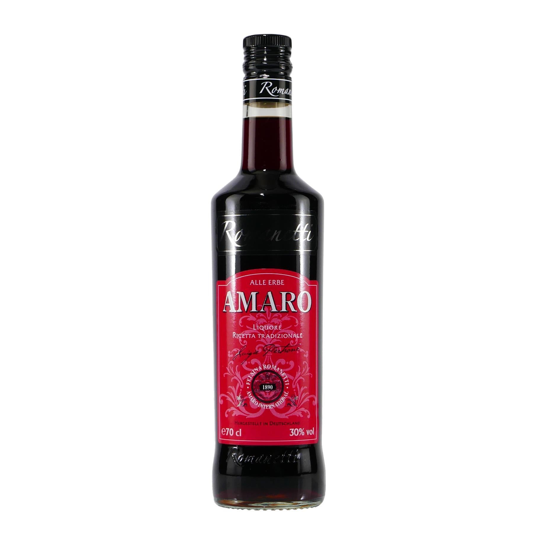 Romanetti Amaro Likör mit Geschenk-Holzkiste