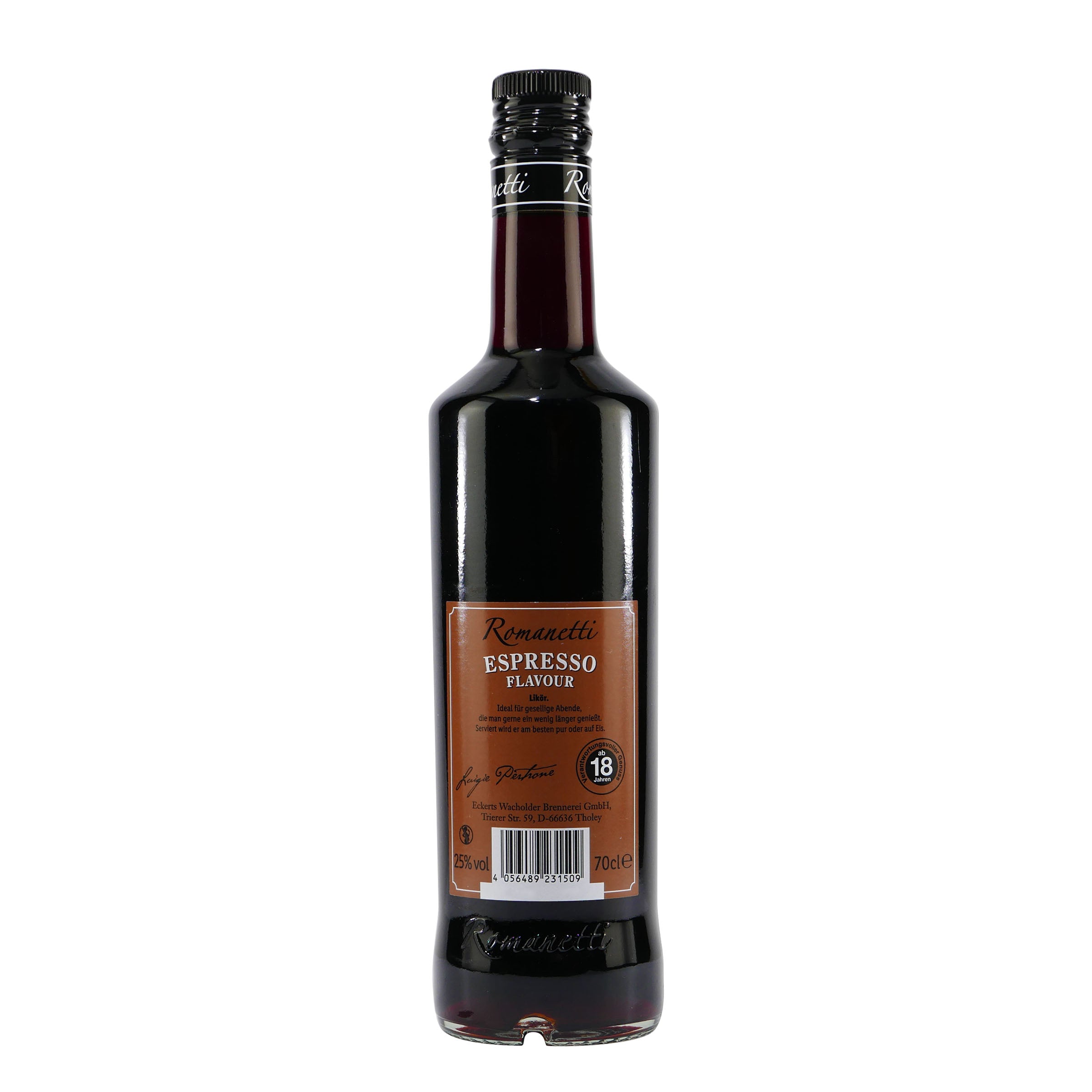 Romanetti Espresso Flavour Likör mit Geschenk-Holzkiste