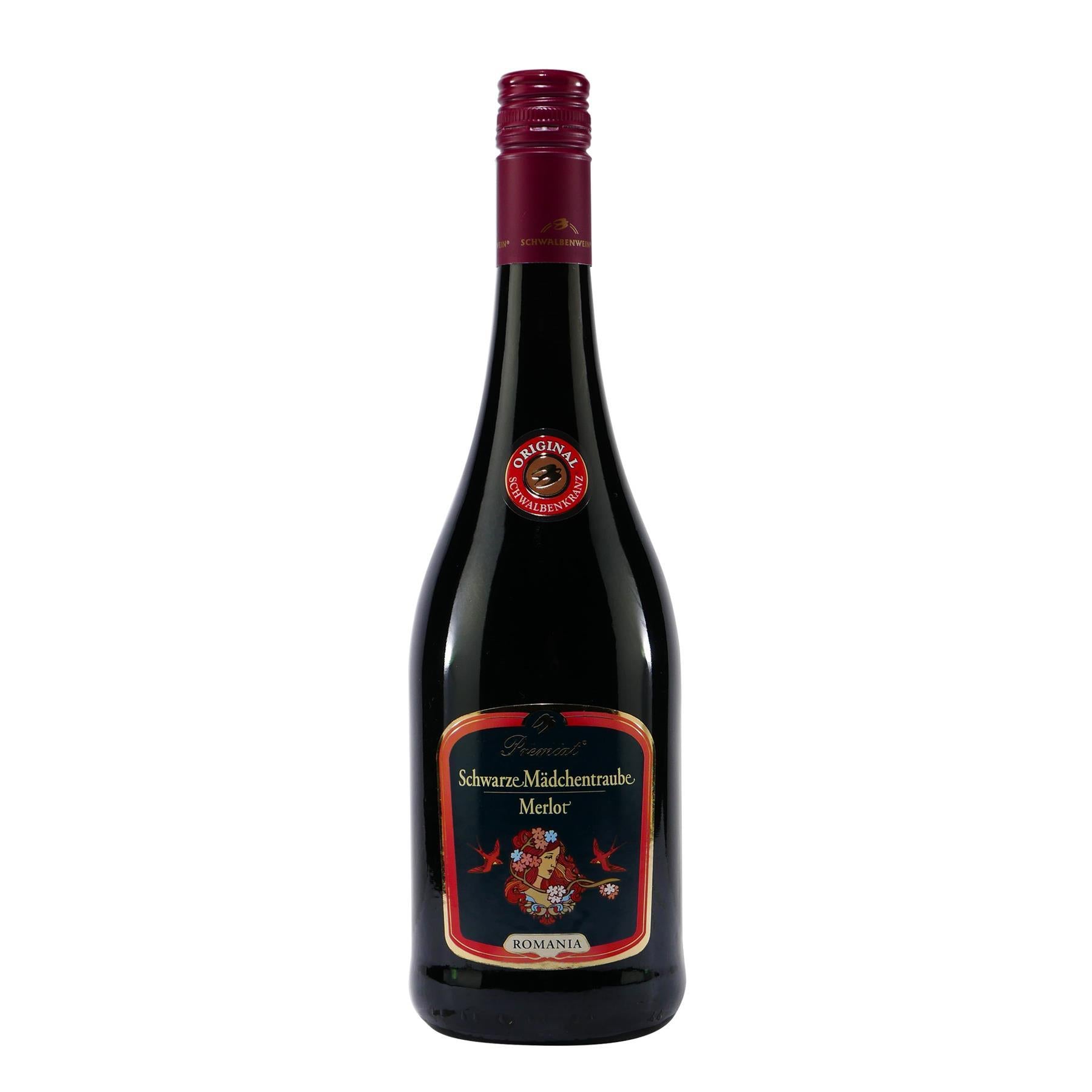 Schwarze Mädchentraube Merlot Rotwein -lieblich- (6 x 0,75L)