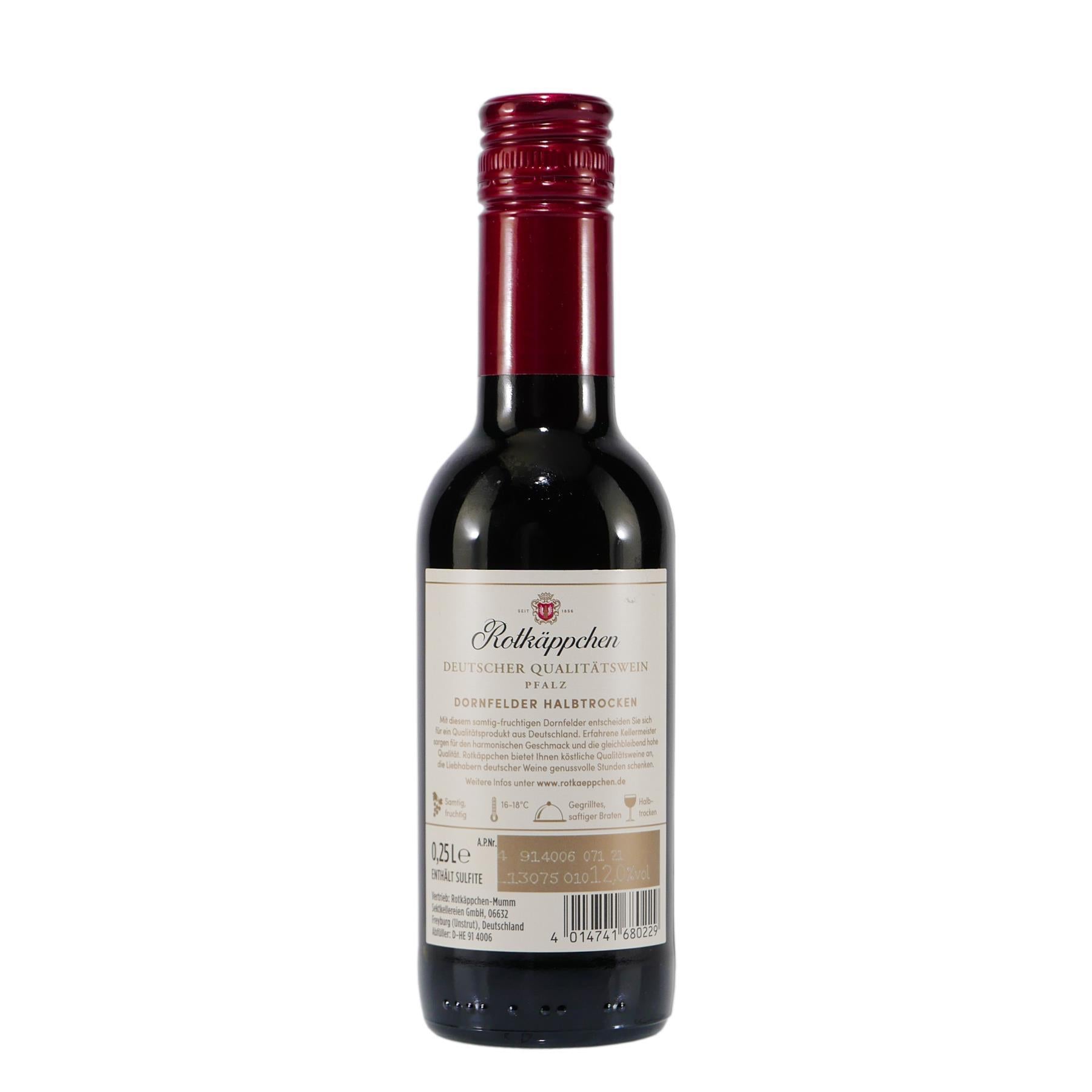 Rotkäppchen Dornfelder QbA -halbtrocken- (12 x 0,2L)