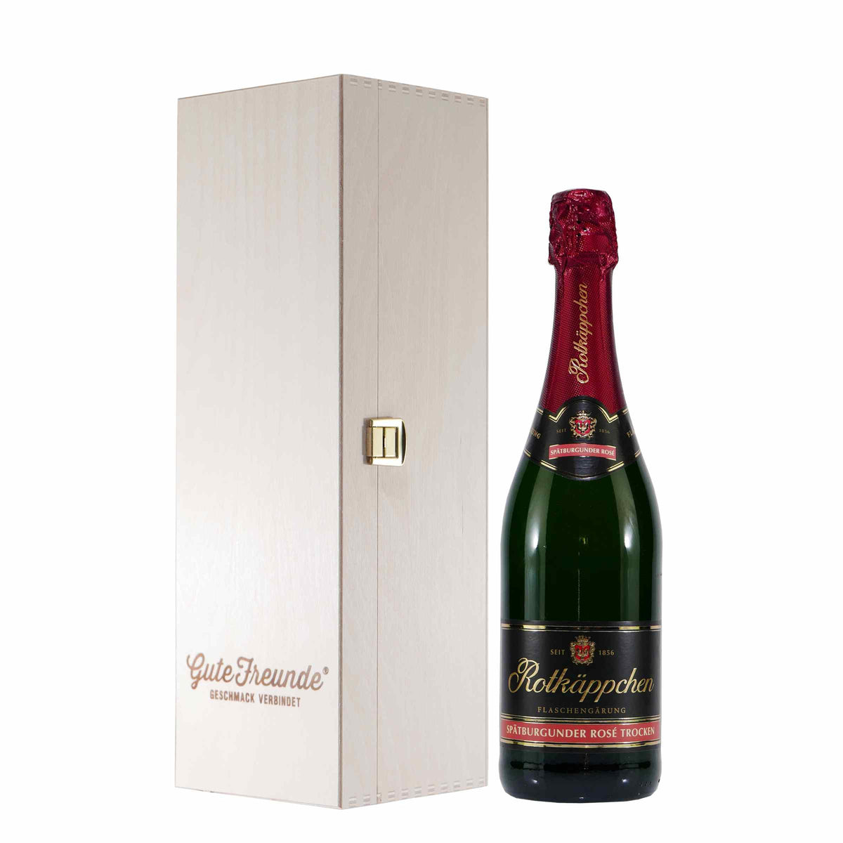 Rotkäppchen Spätburgunder Rosé mit Geschenk-Holzkiste