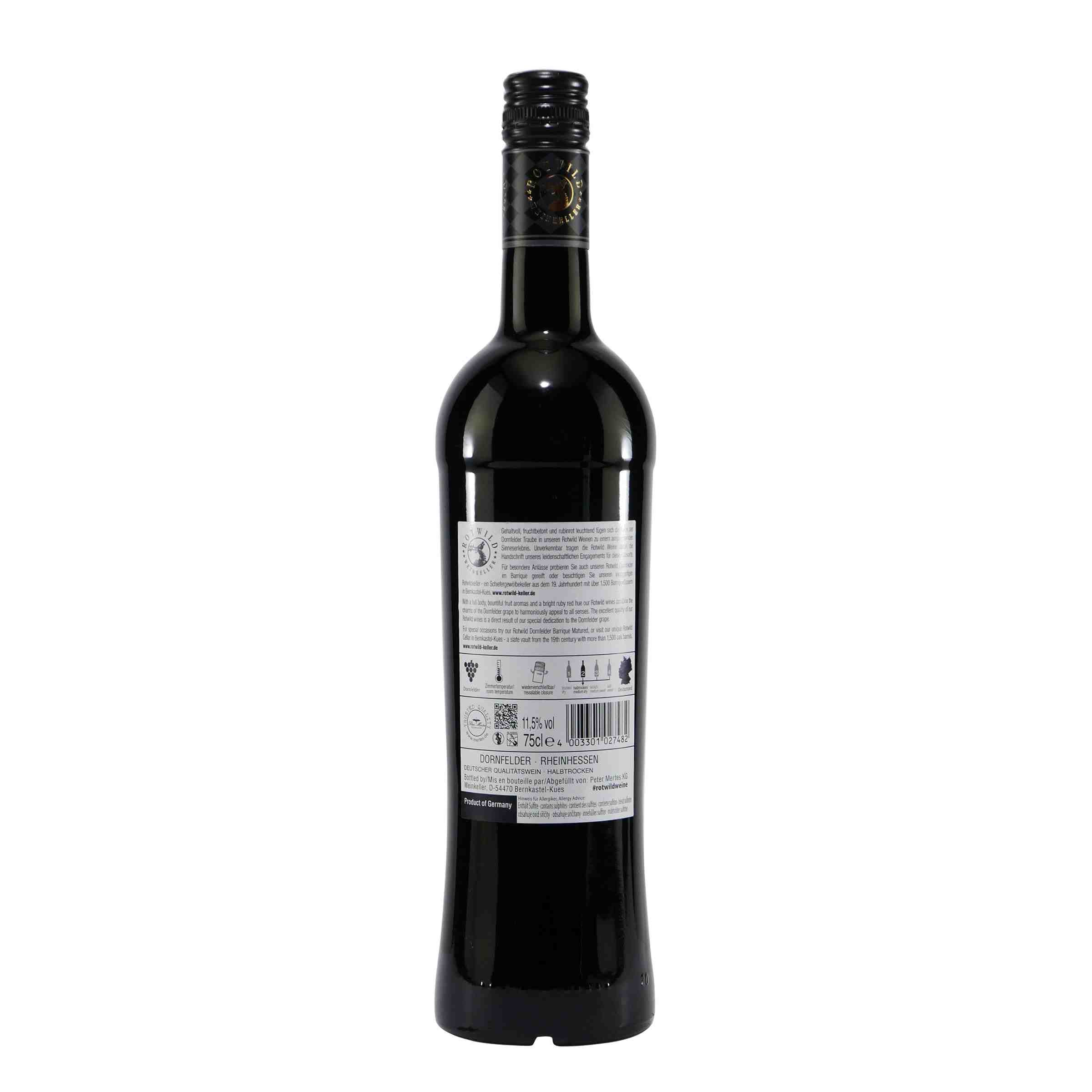 Rotwild Dornfelder QbA -halbtrocken- (6 x 0,75L)