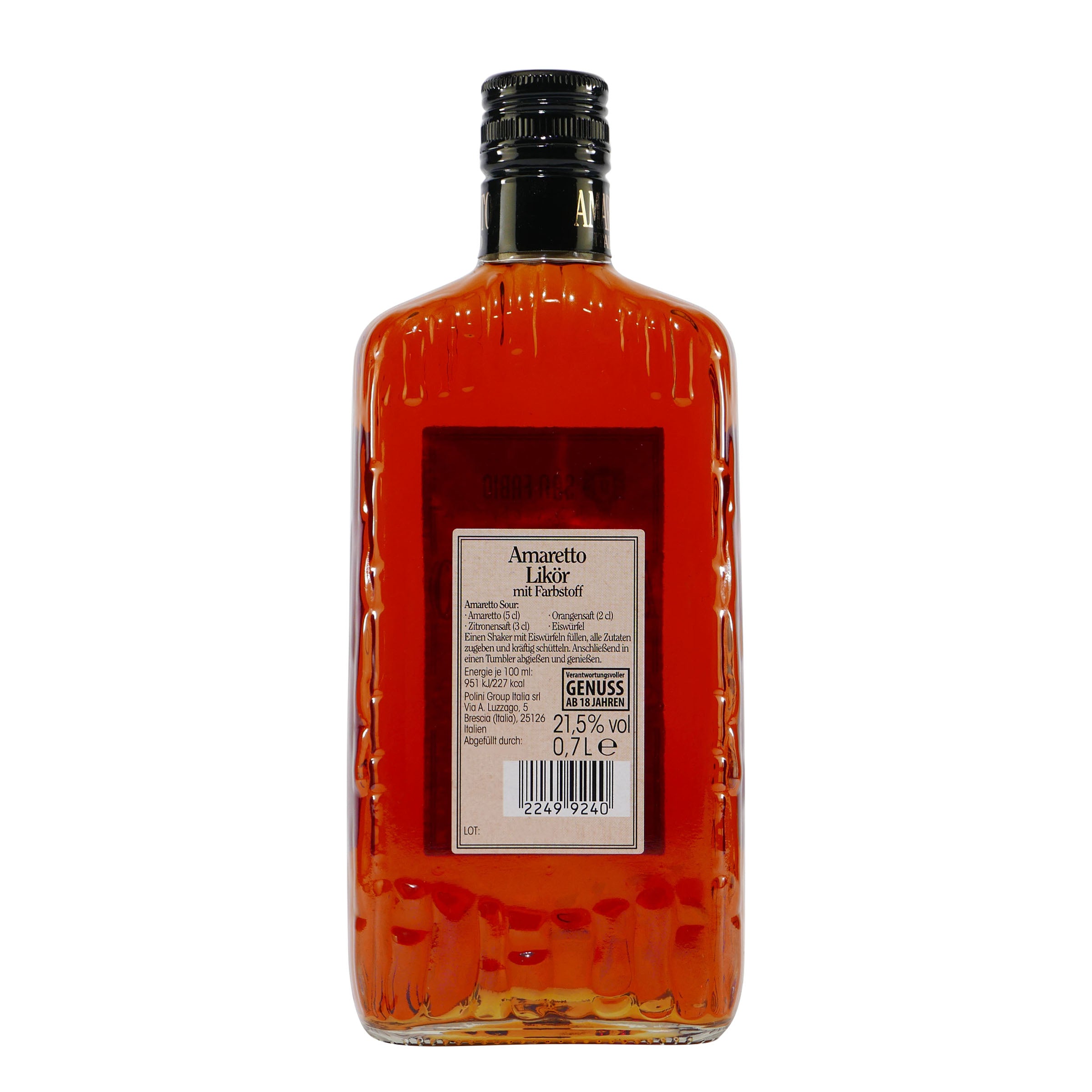 San Fabio Amaretto Italiano Mandellikör mit Geschenk-Holzkiste