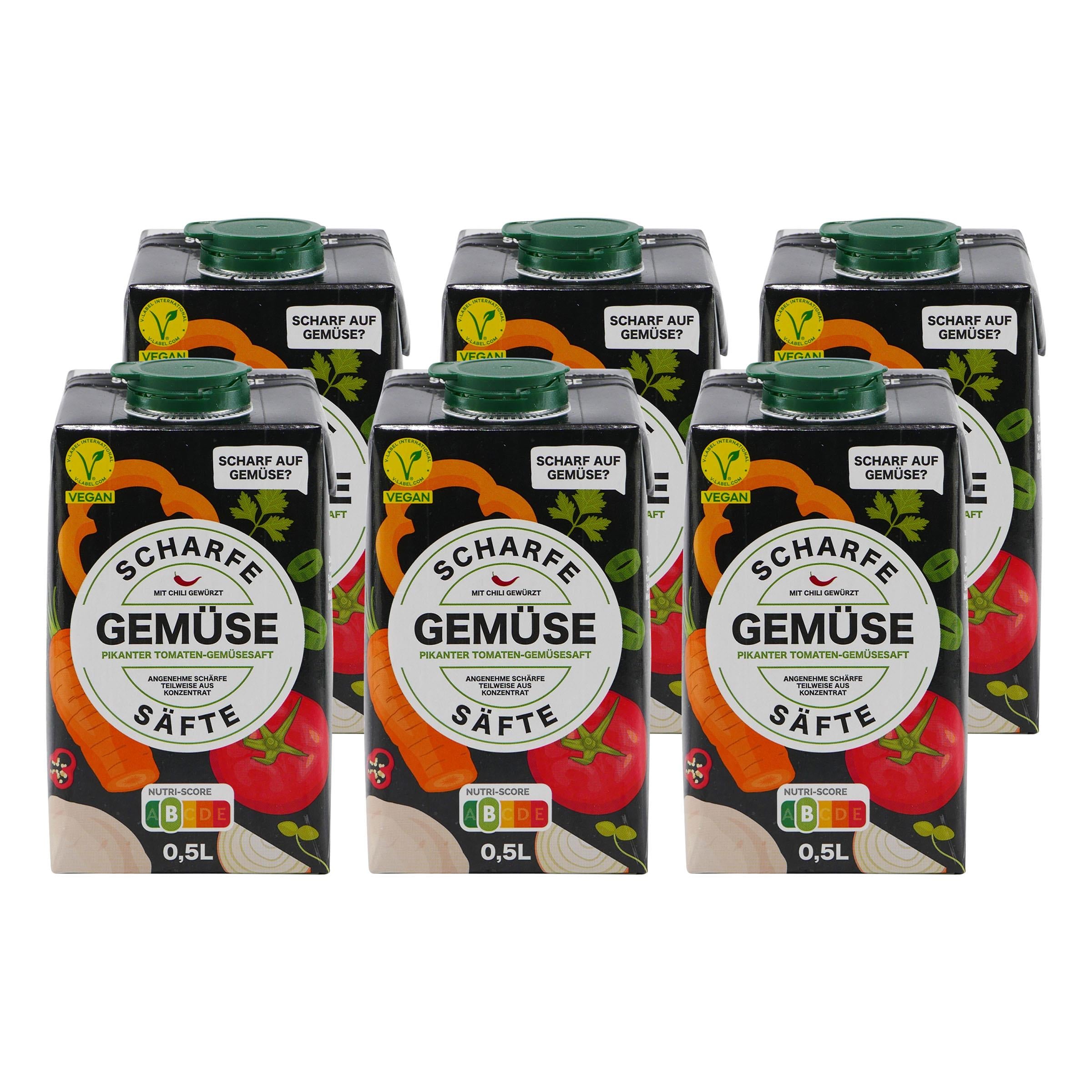 Scharfe Säfte Gemüse (12 x 0,5L)