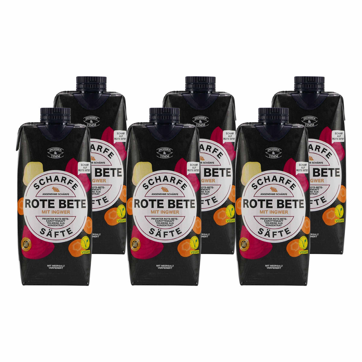 Scharfe Säfte Rote Bete mit Ingwer (12 x 0,5L)