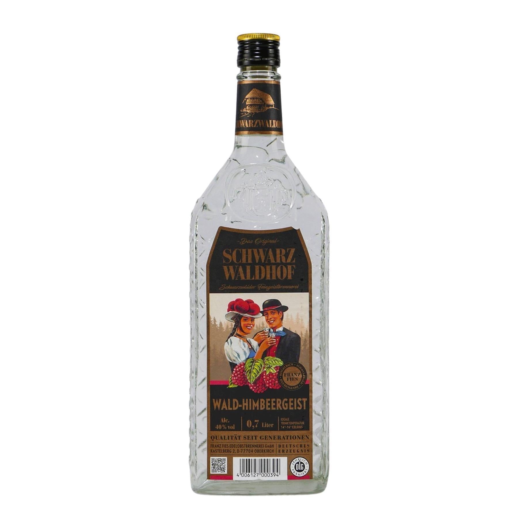 Schwarz Waldhof Wald-Himbeergeist mit Geschenk-HK