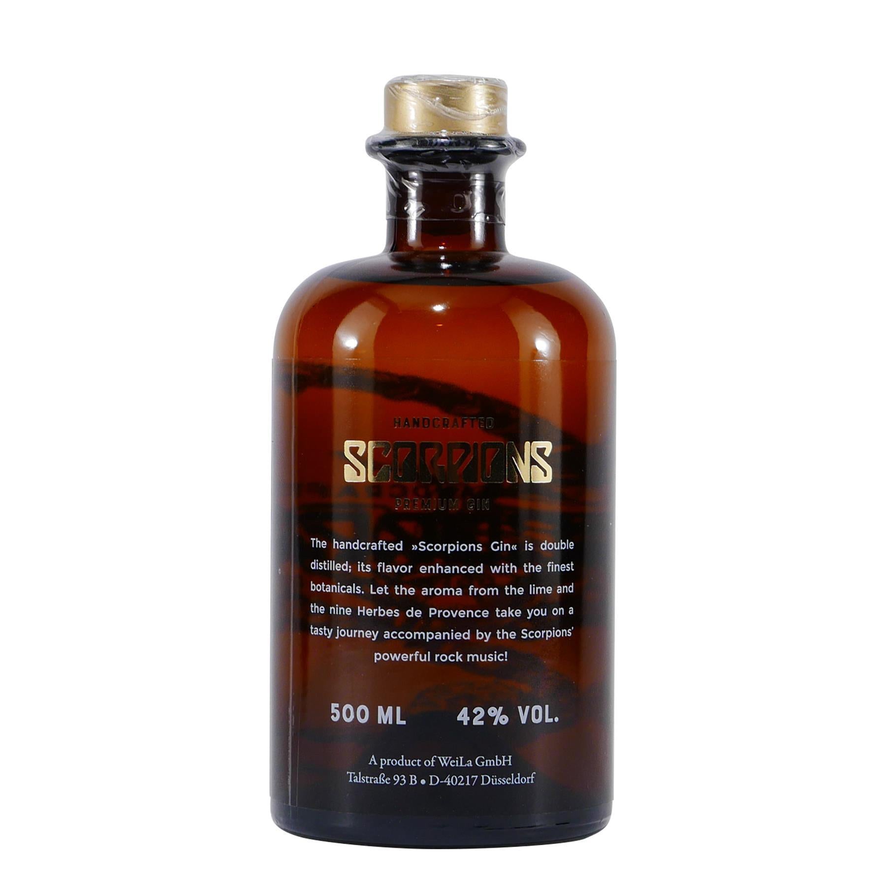Scorpions Premium Gin mit Geschenk-Holzkiste