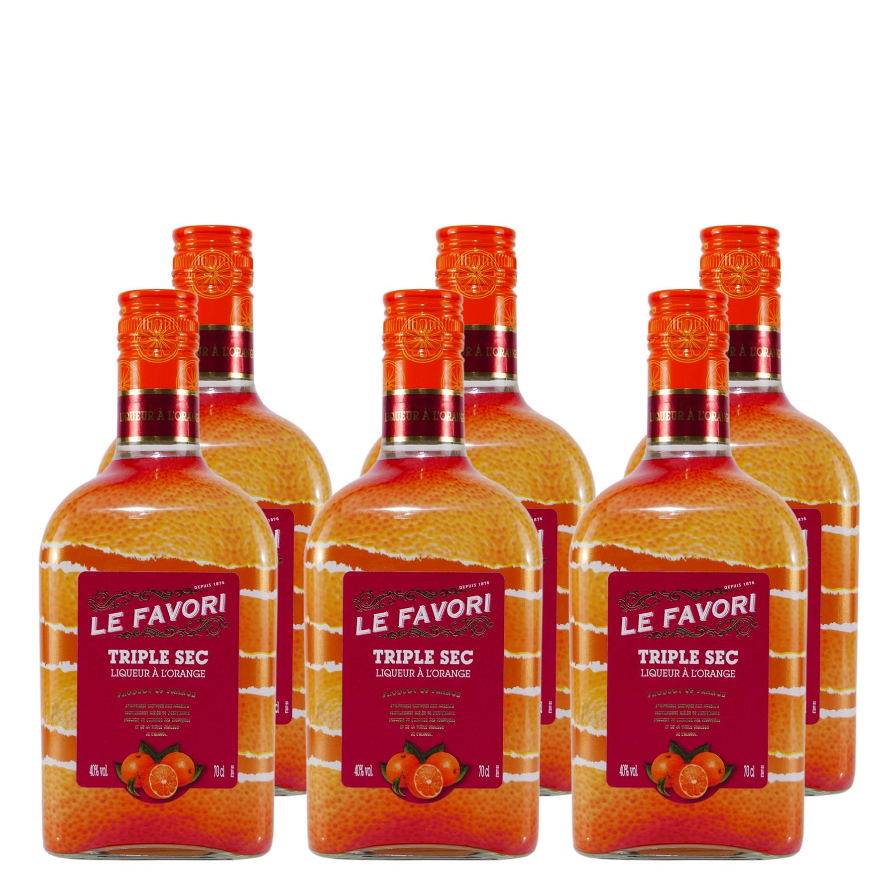 Le FavoriTriple Sec Orangenlikör (6 x 0,7L)