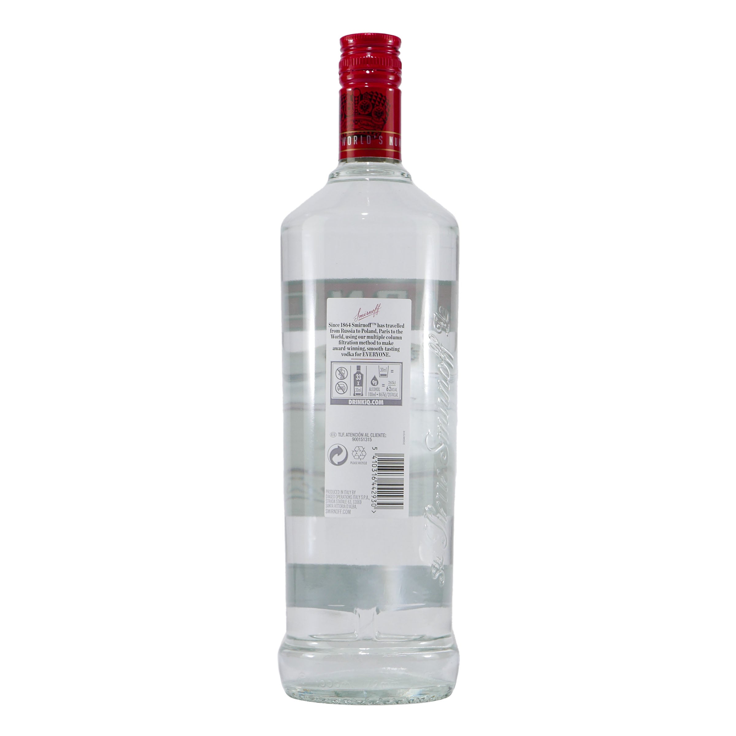 Smirnoff Red Label Vodka mit Geschenk-Holzkiste
