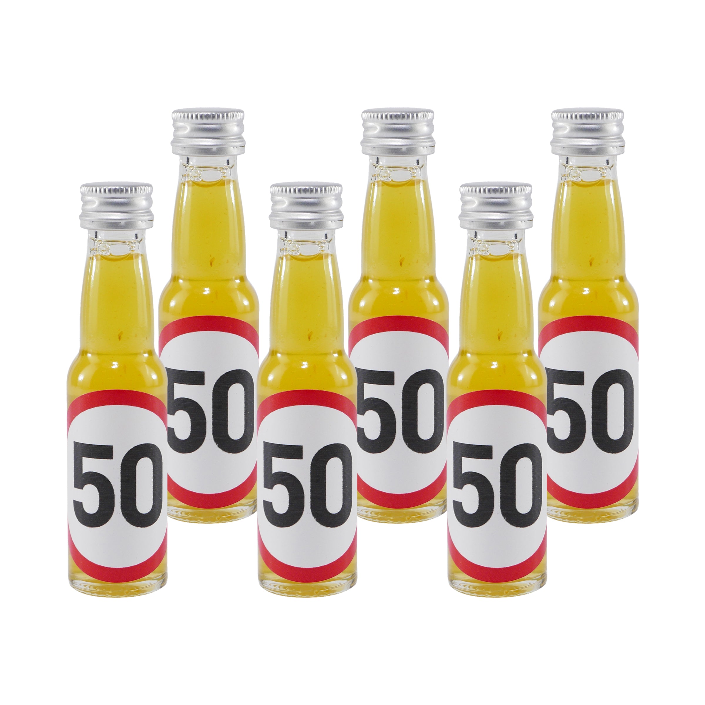 Spaßflasche Maracuja-Likör "50 Jahre" (12 x 0,02L)