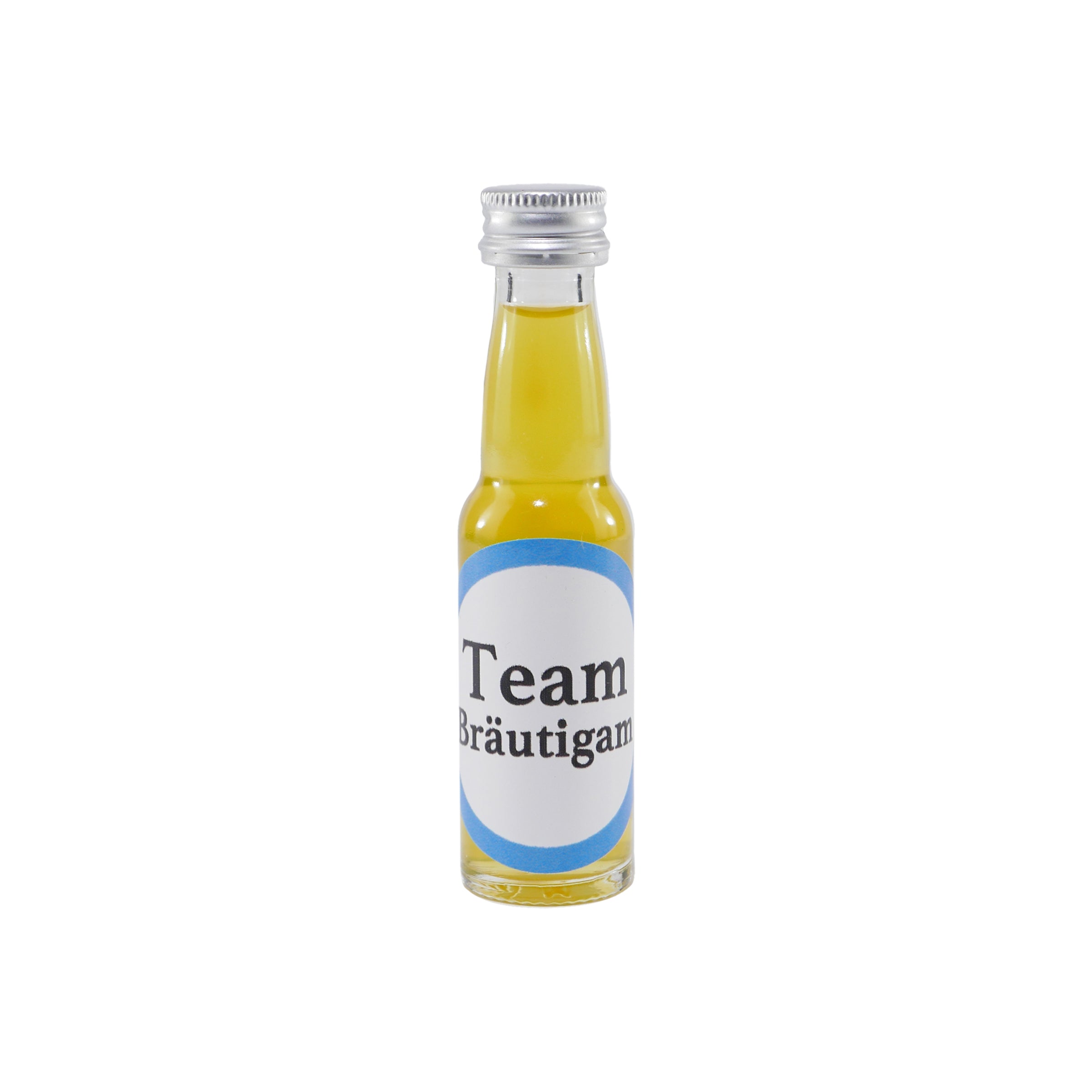 Spaßflasche Maracuja-Likör "Team Bräutigam" (12 x 0,02L)