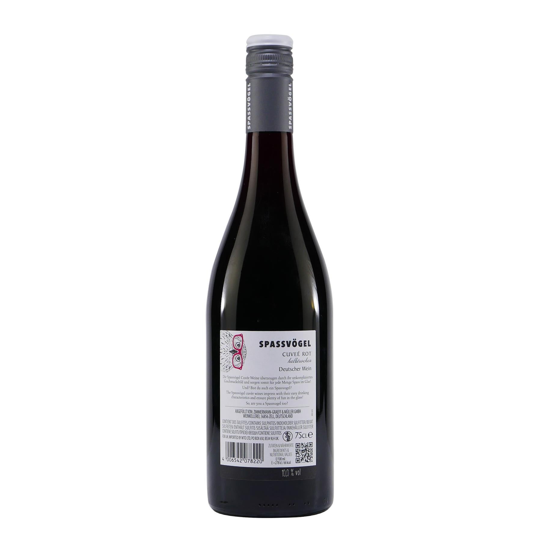 Spassvögel Cuveé Rot -halbtrocken- (6 x 0,75L)