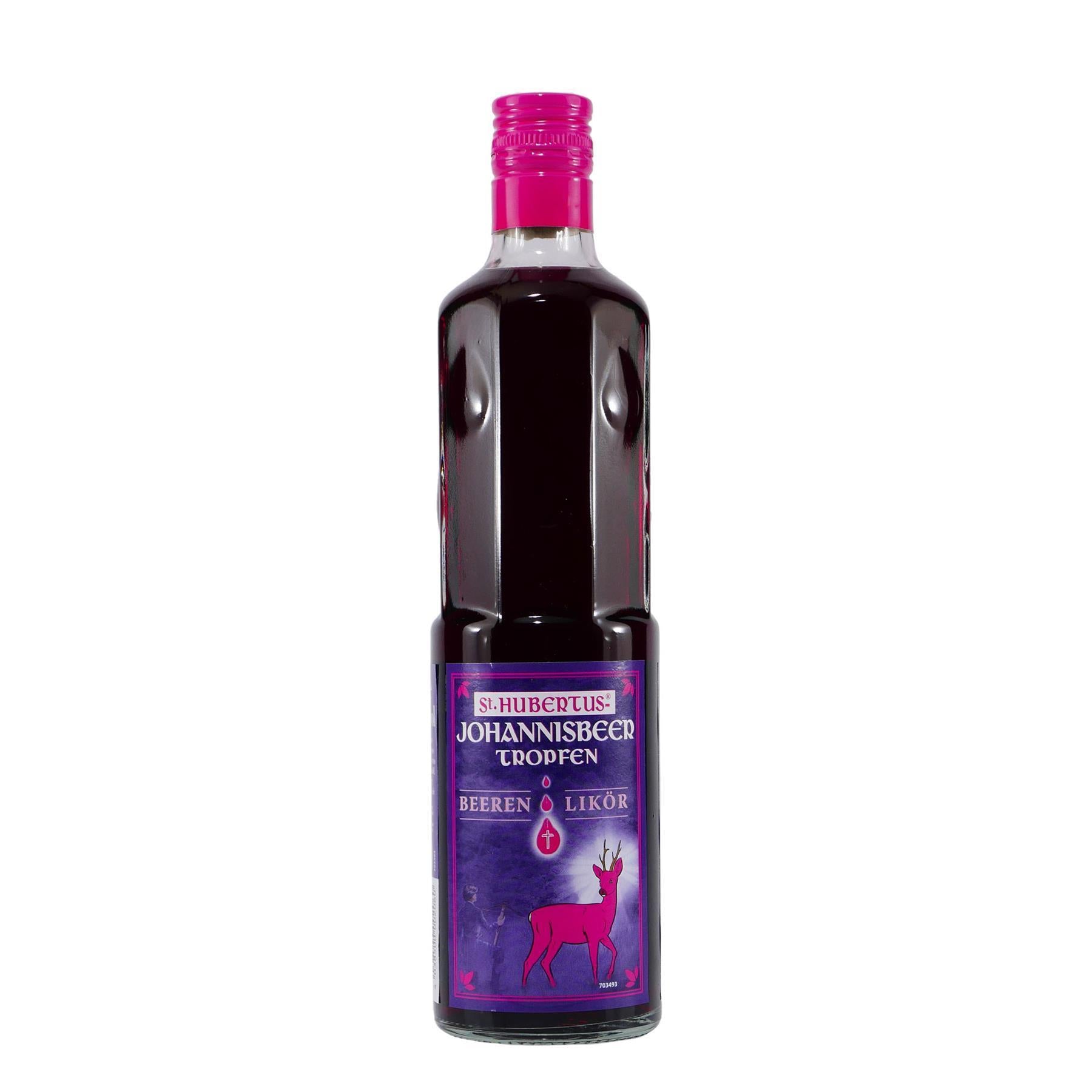 St. Hubertus Johannisbeer-Tropfen Beeren Likör mit Geschenk-HK