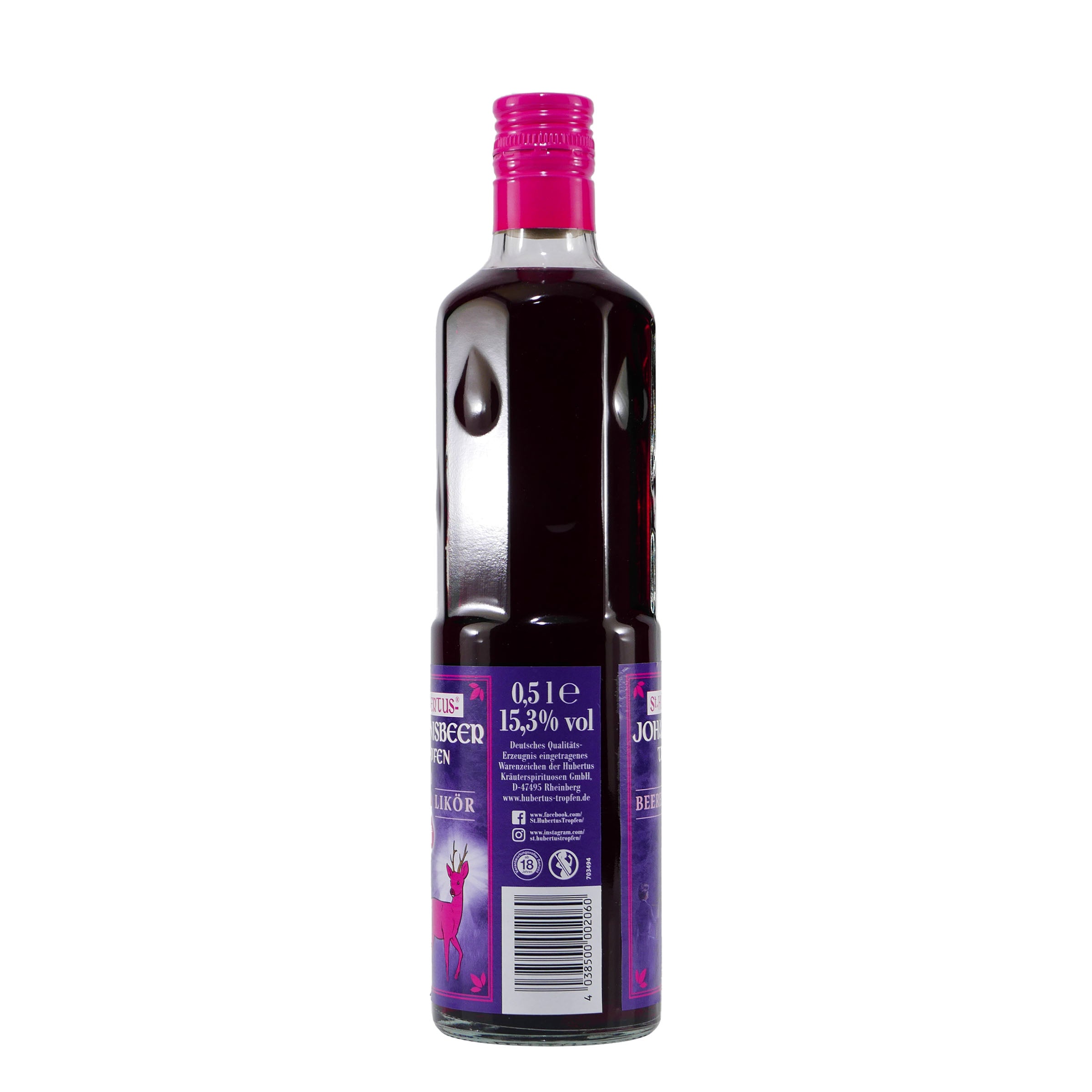 St. Hubertus Johannisbeer-Tropfen Beeren Likör mit Geschenk-HK