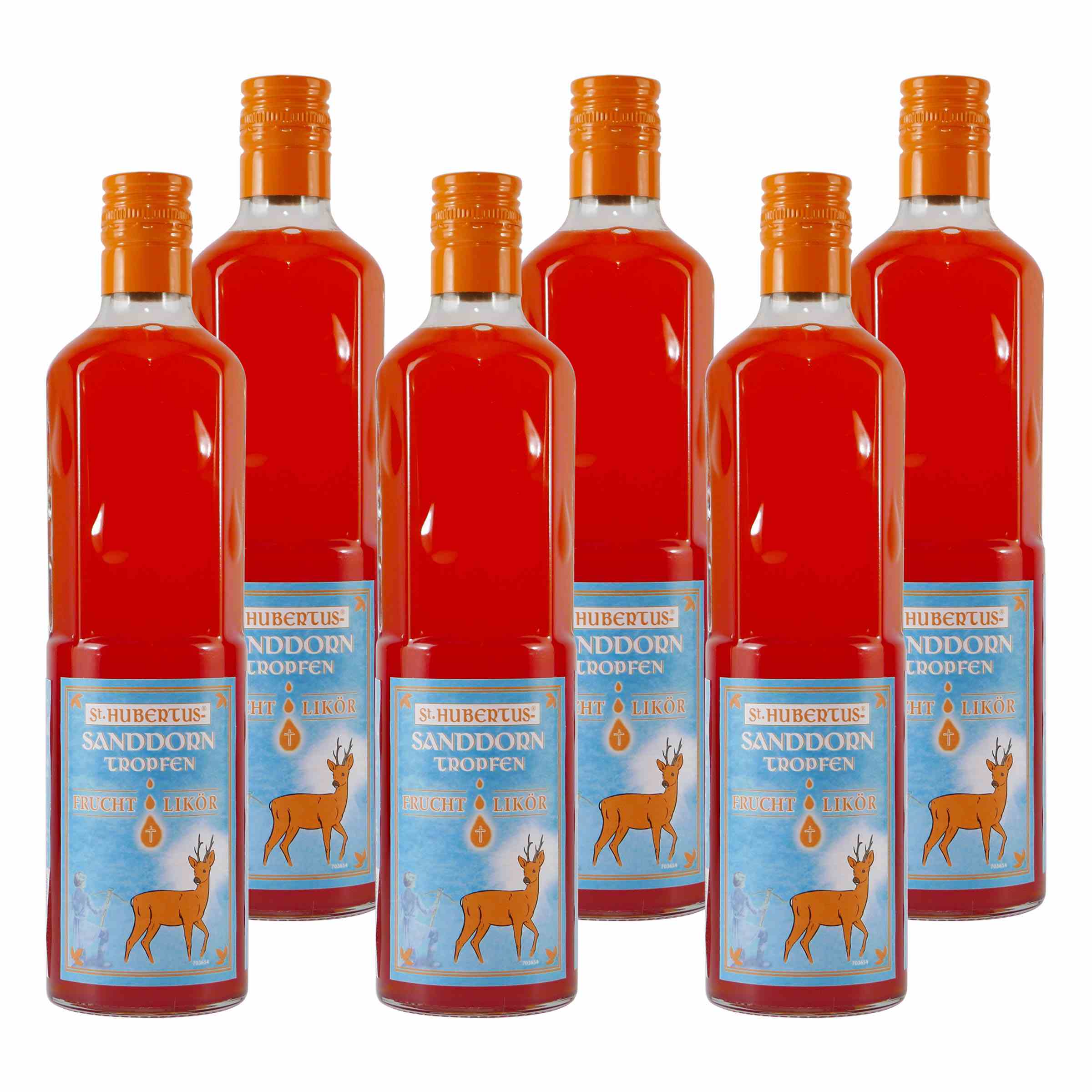 St. Hubertus Sanddorn-Tropfen Fruchtlikör (6 x 0,5L)