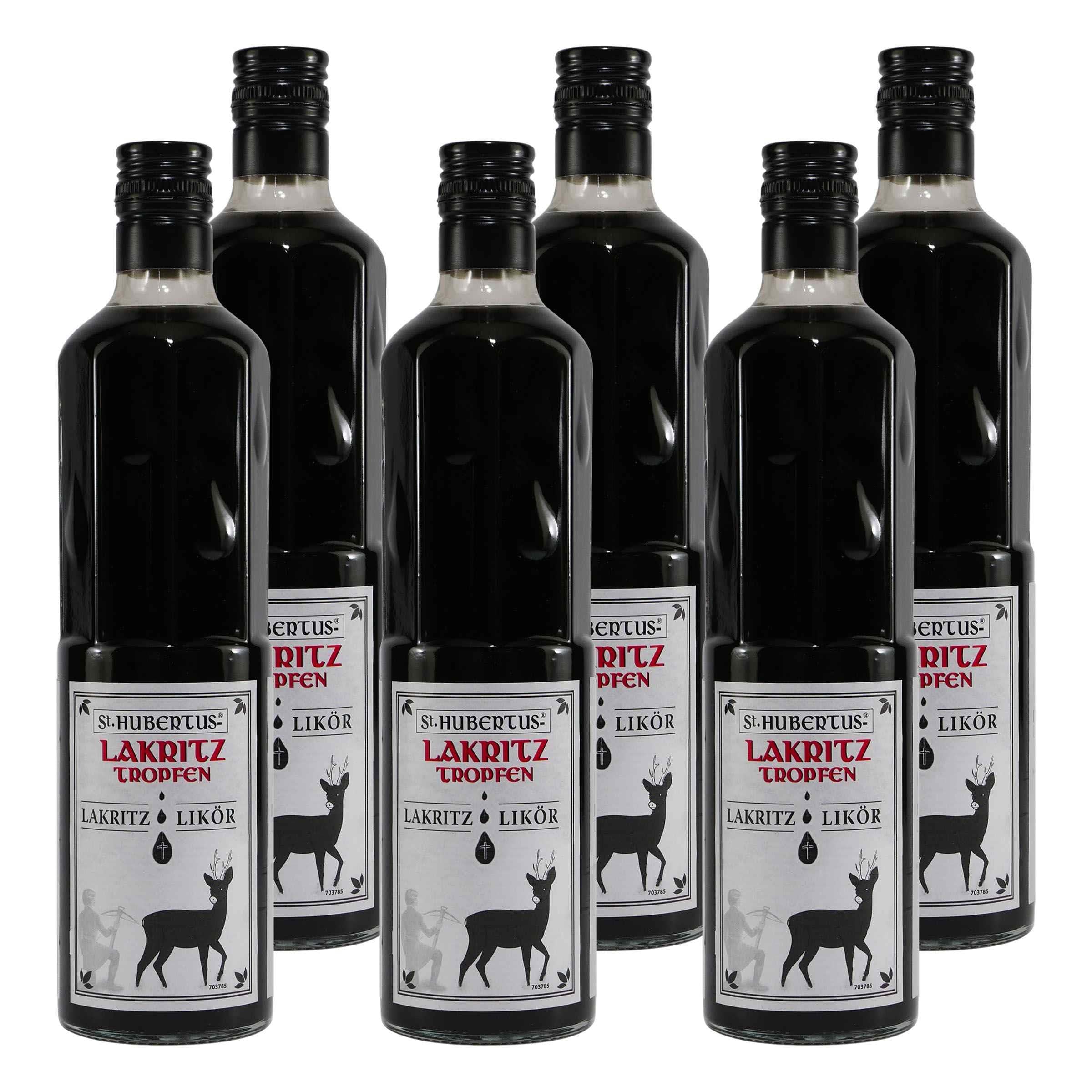St. Hubertus Lakritz-Tropfen Likör (6 x 0,5L)