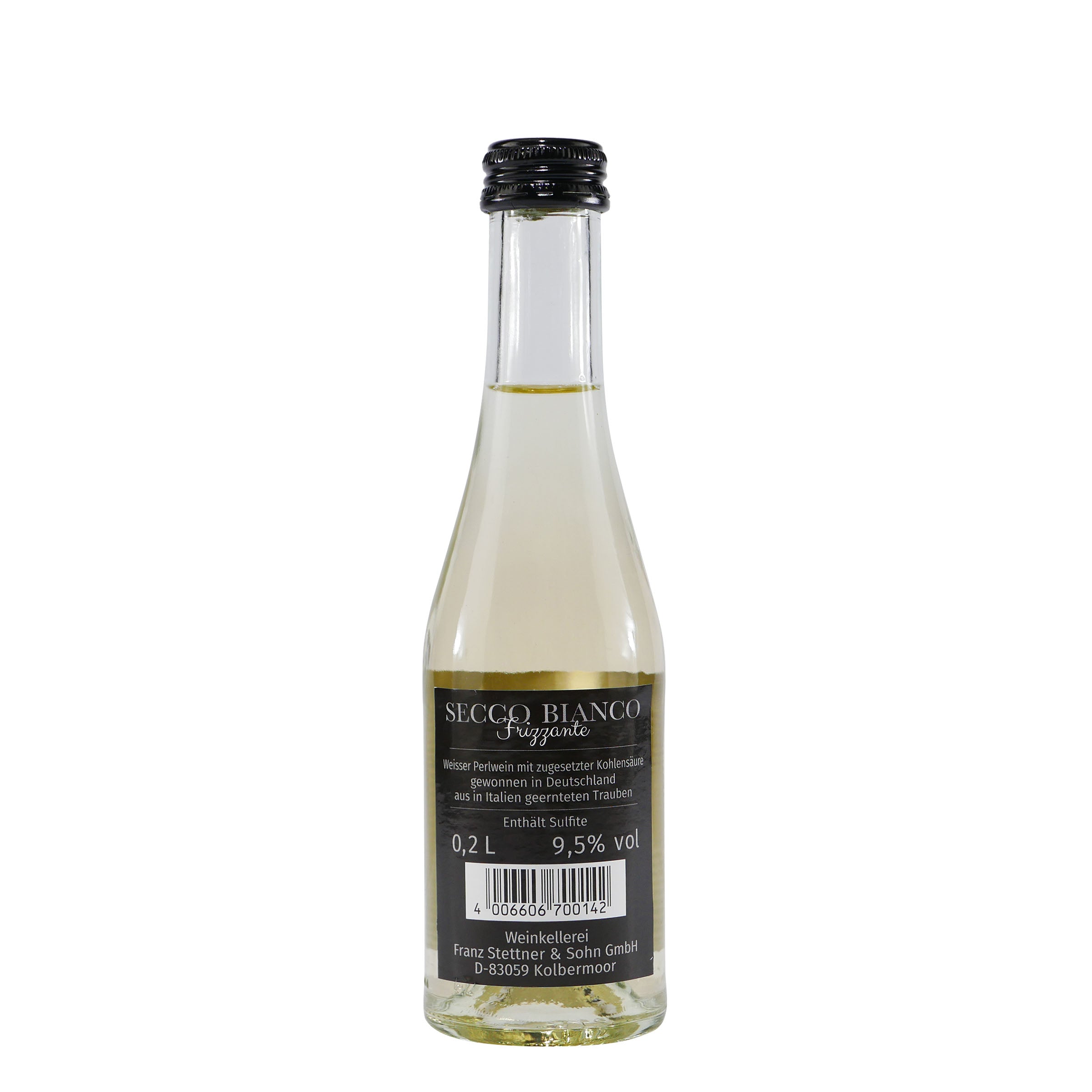 Stettner Vino Frizzante Bianco Secco -trocken- (12 x 0,2L)