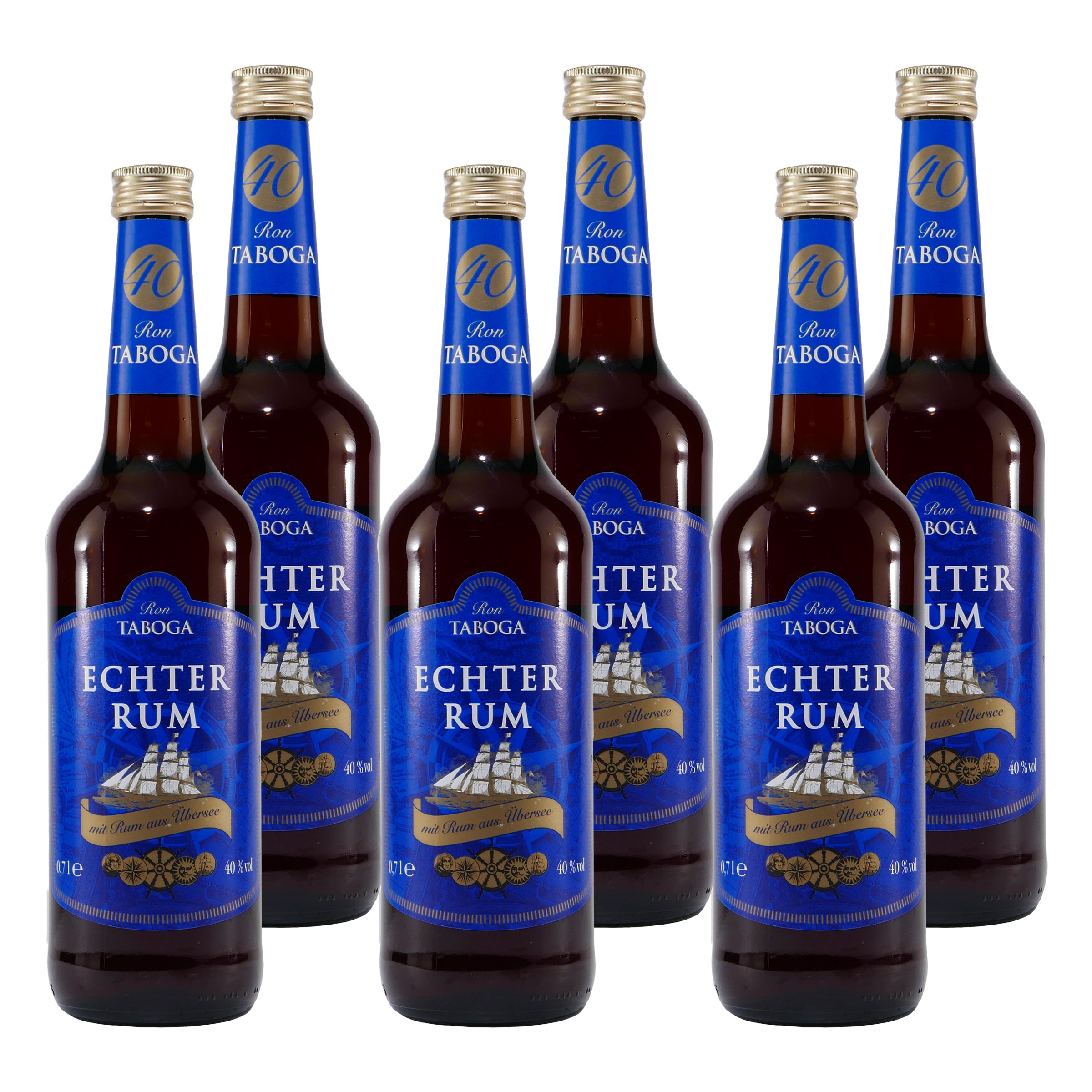 Ron Taboga Echter Rum 40% Blau (6 x 0,7L)