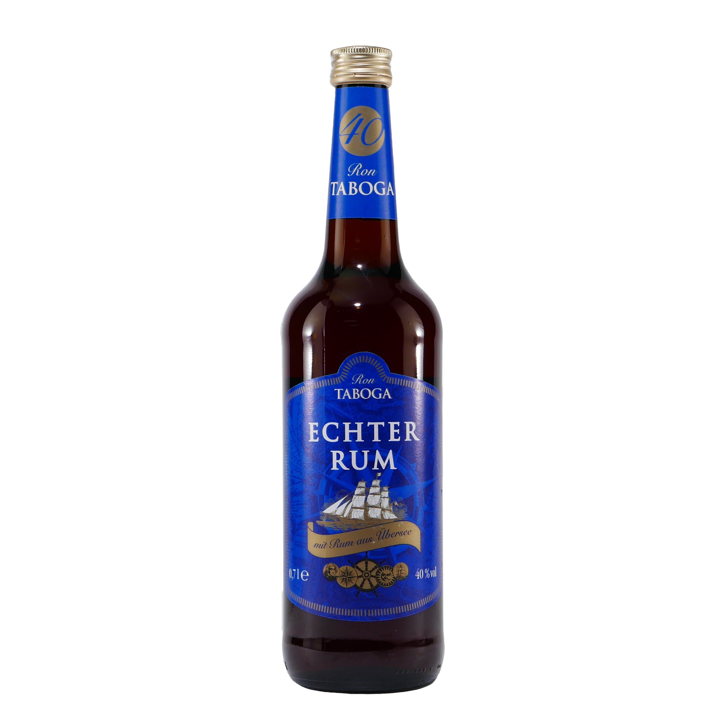 Ron Taboga Echter Rum 40% (Blau) mit Geschenk-HK