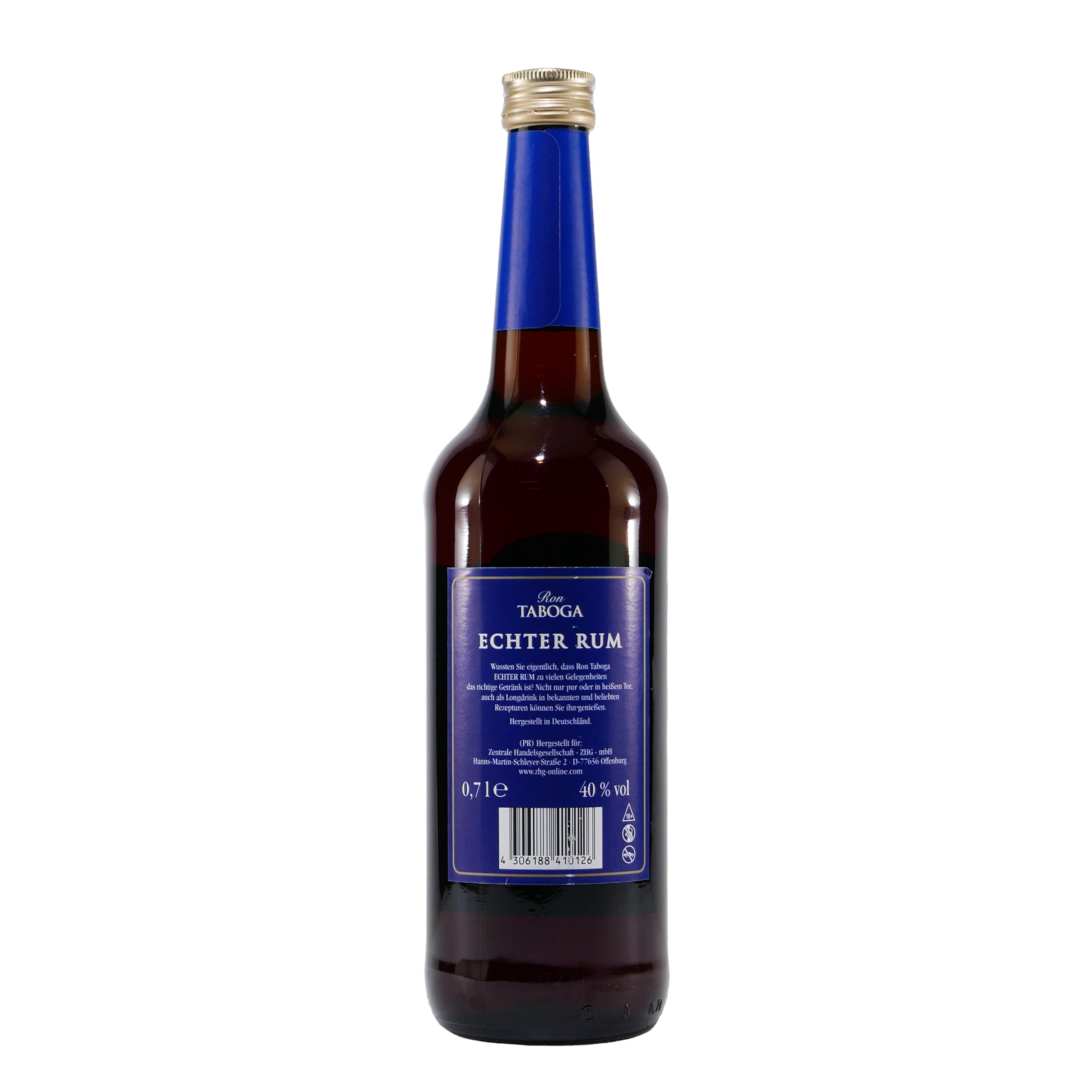 Ron Taboga Echter Rum 40% (Blau) mit Geschenk-HK