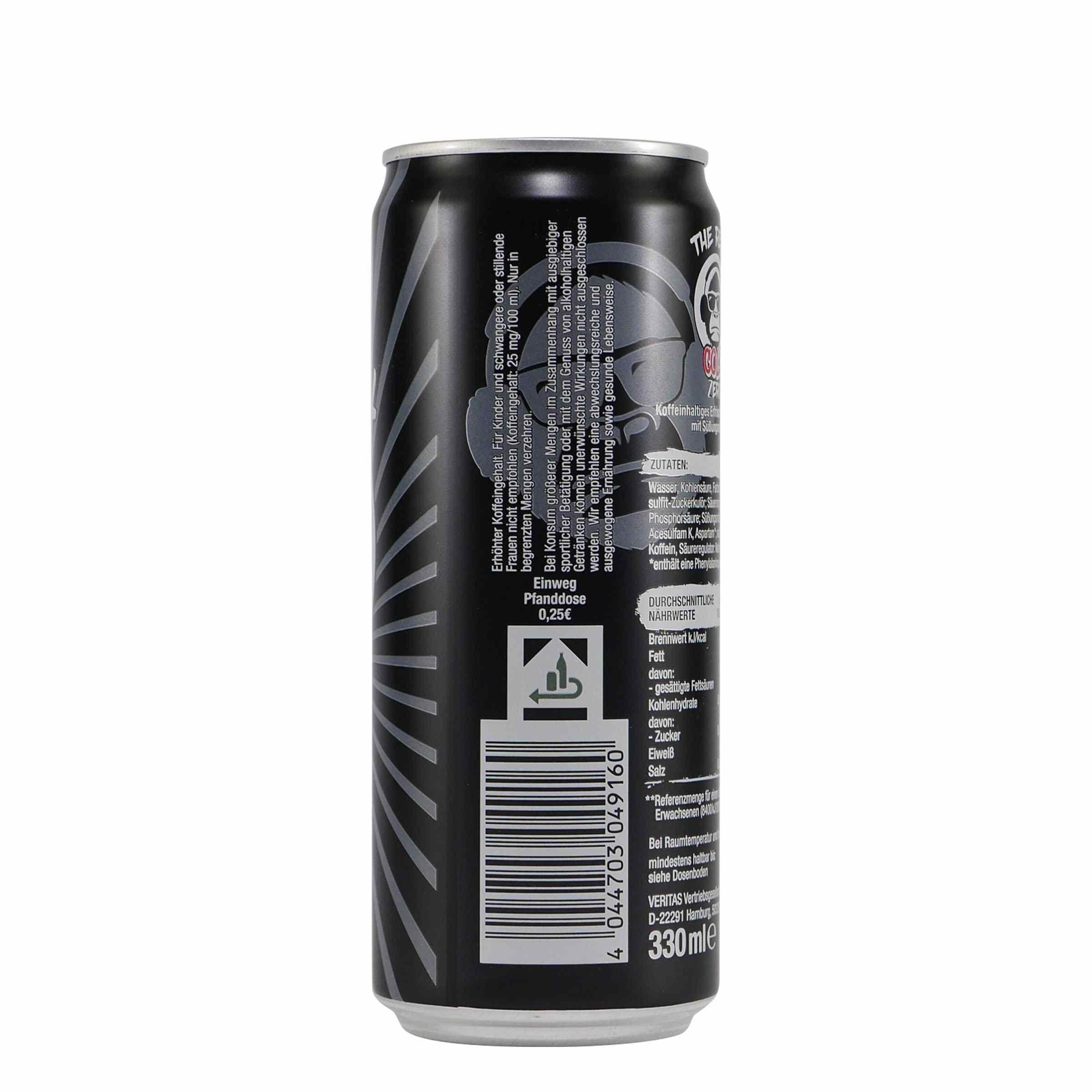 The Real Cola Zero Extra Koffein (24 x 0,33L) EINWEG