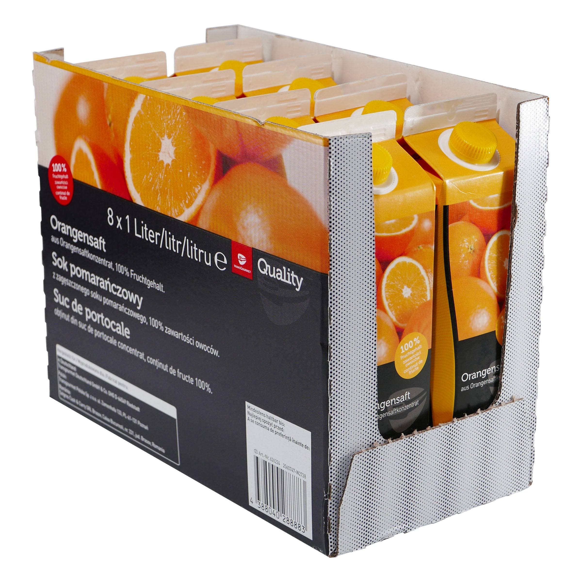Trans Gourmet Orangensaft (8 x 1,0L)