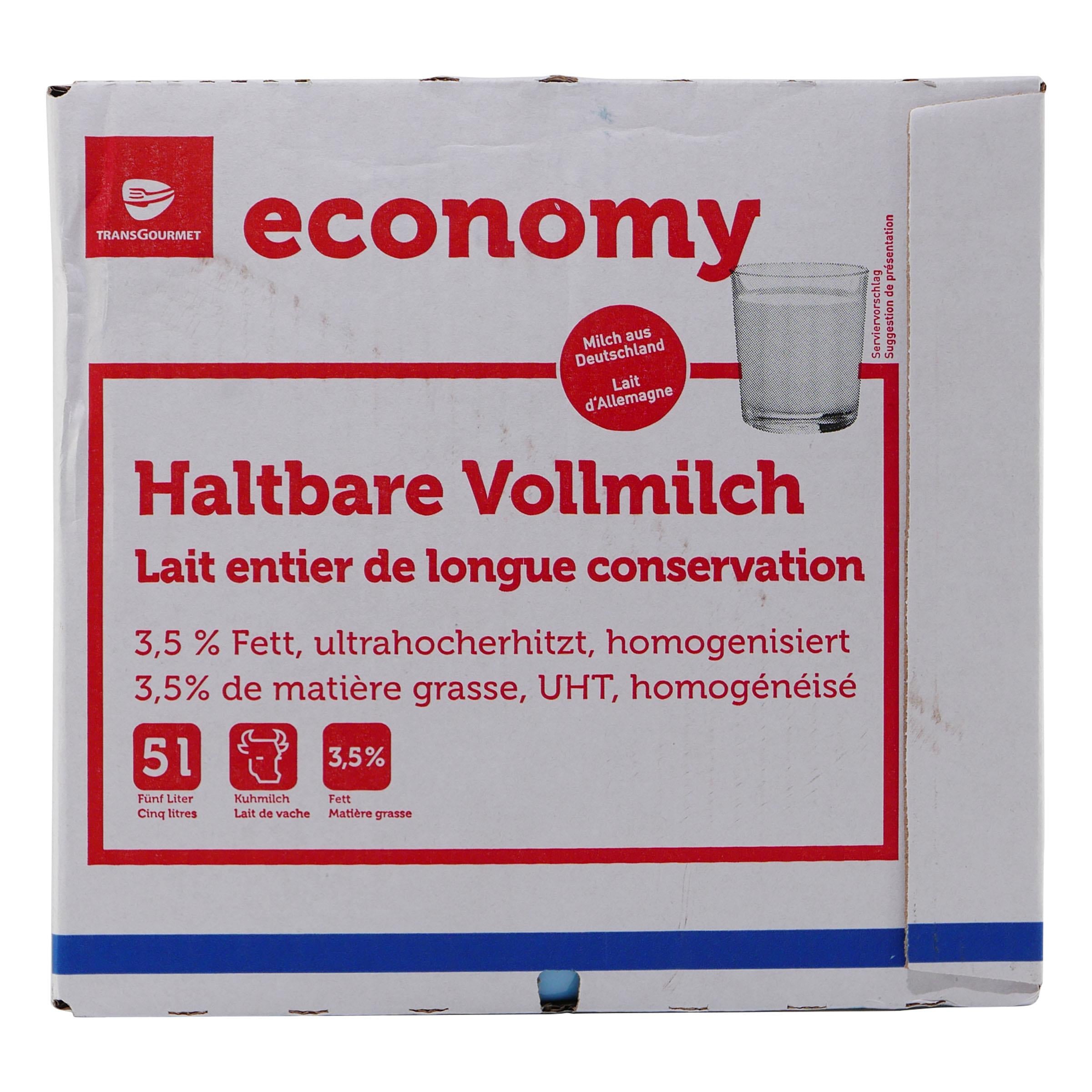 Trans Gourmet Haltbare Vollmilch 3,5% Fett BIB 5L