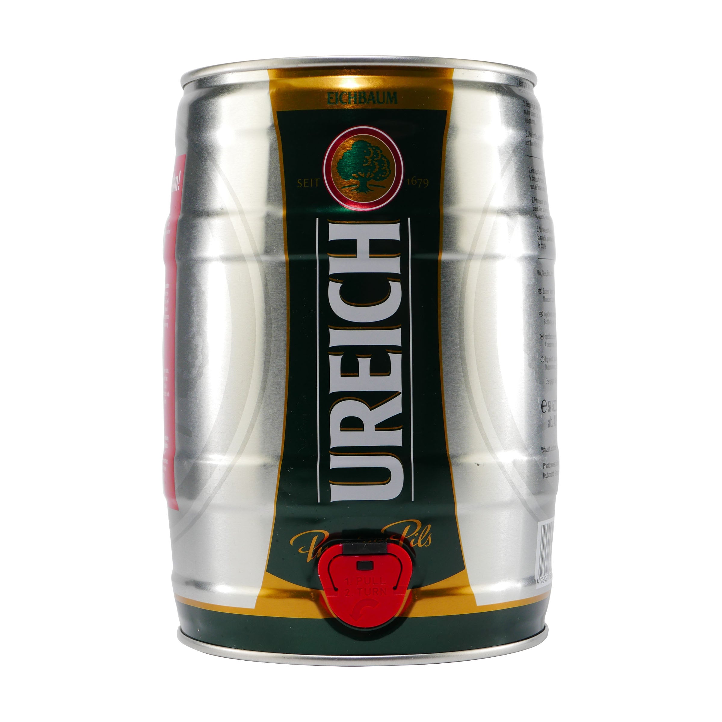 Eichbaum Ureich Premium Pils Bierfass (2 x 5,0L)