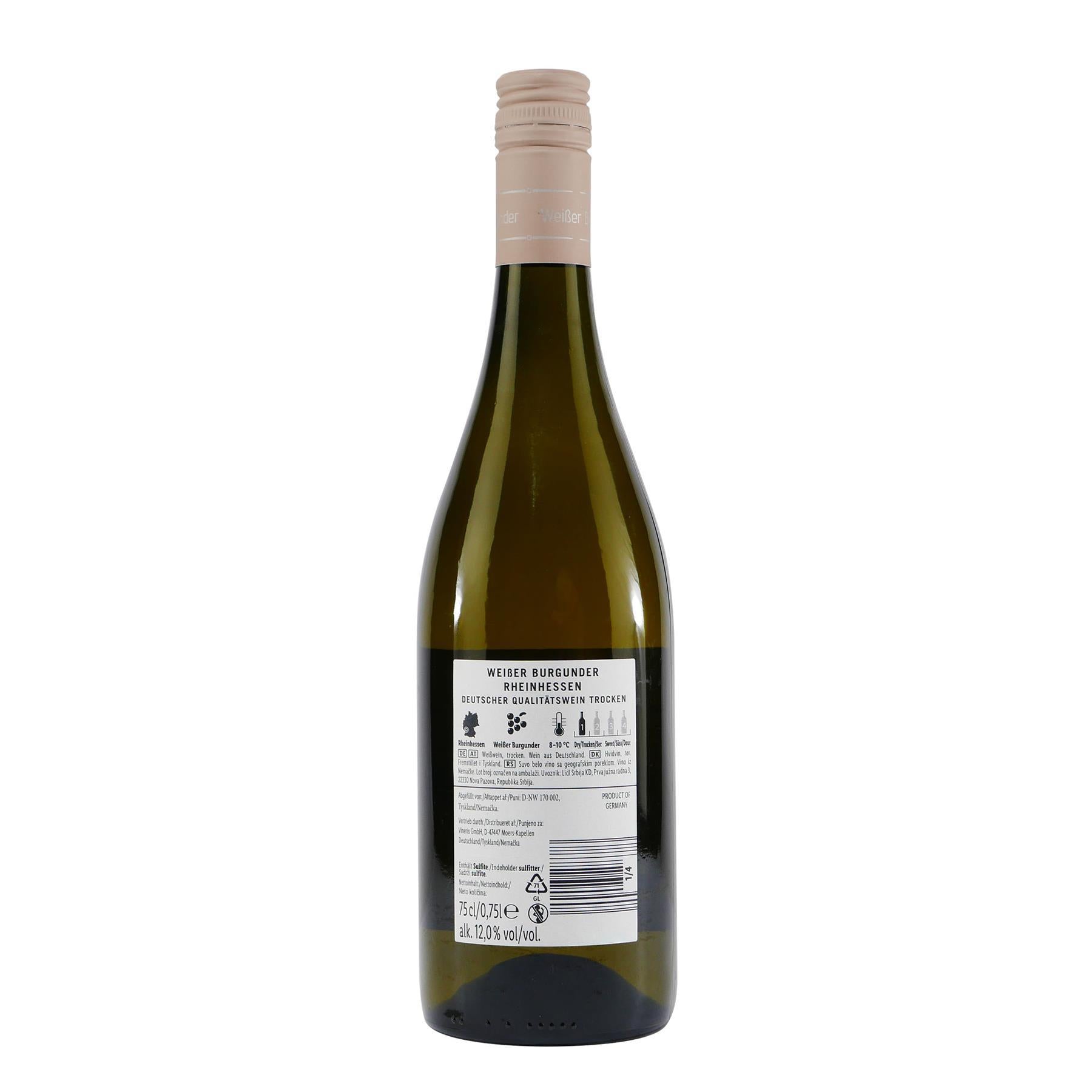 Vineris Weißer Burgunder Rheinhessen -trocken- (6 x 0,75L)