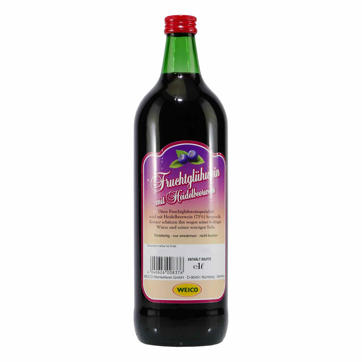 Weico Fruchtglühwein mit Heidelbeerwein (6 x 1,0L)