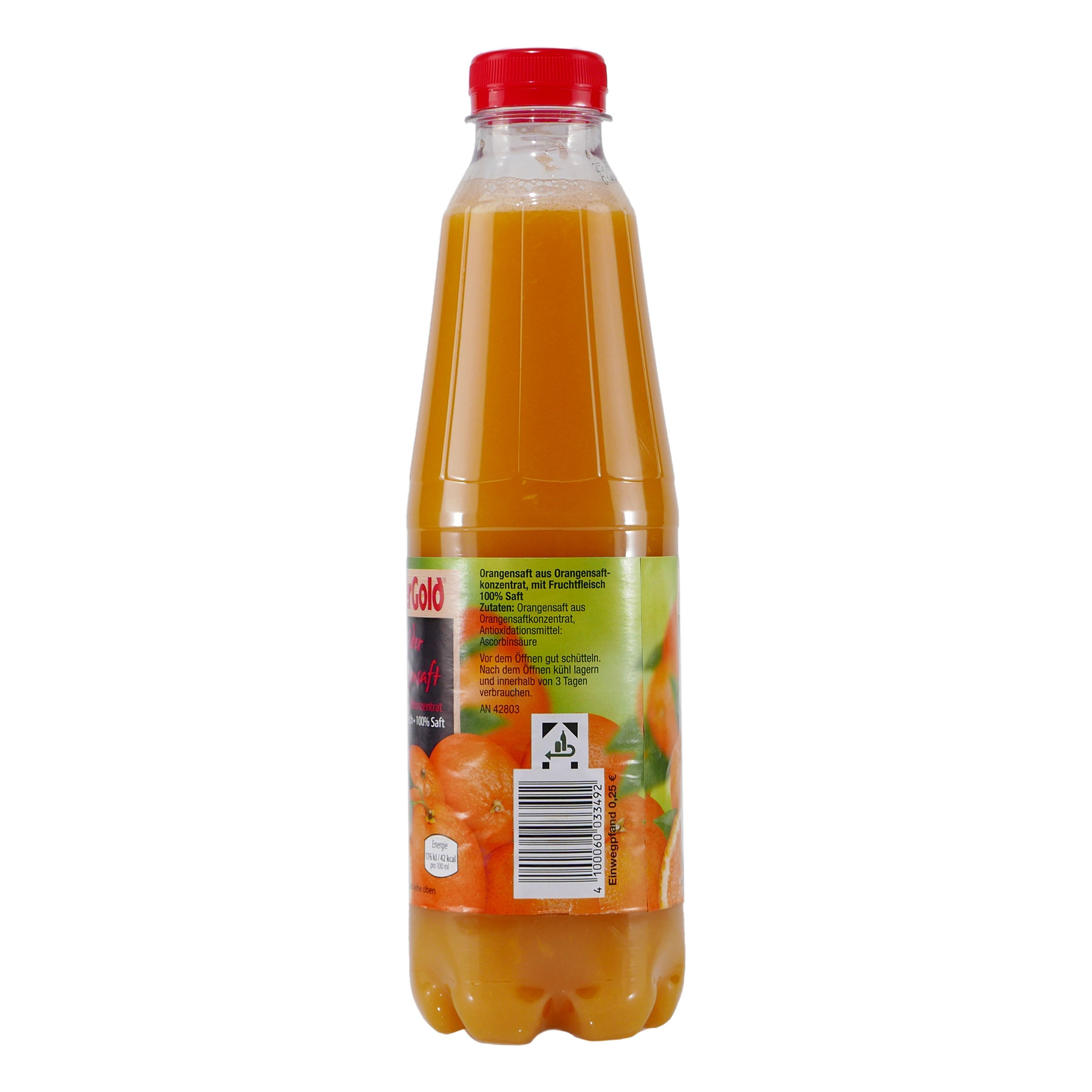 WeserGold Milder Orangensaft (6 x 1,0L)