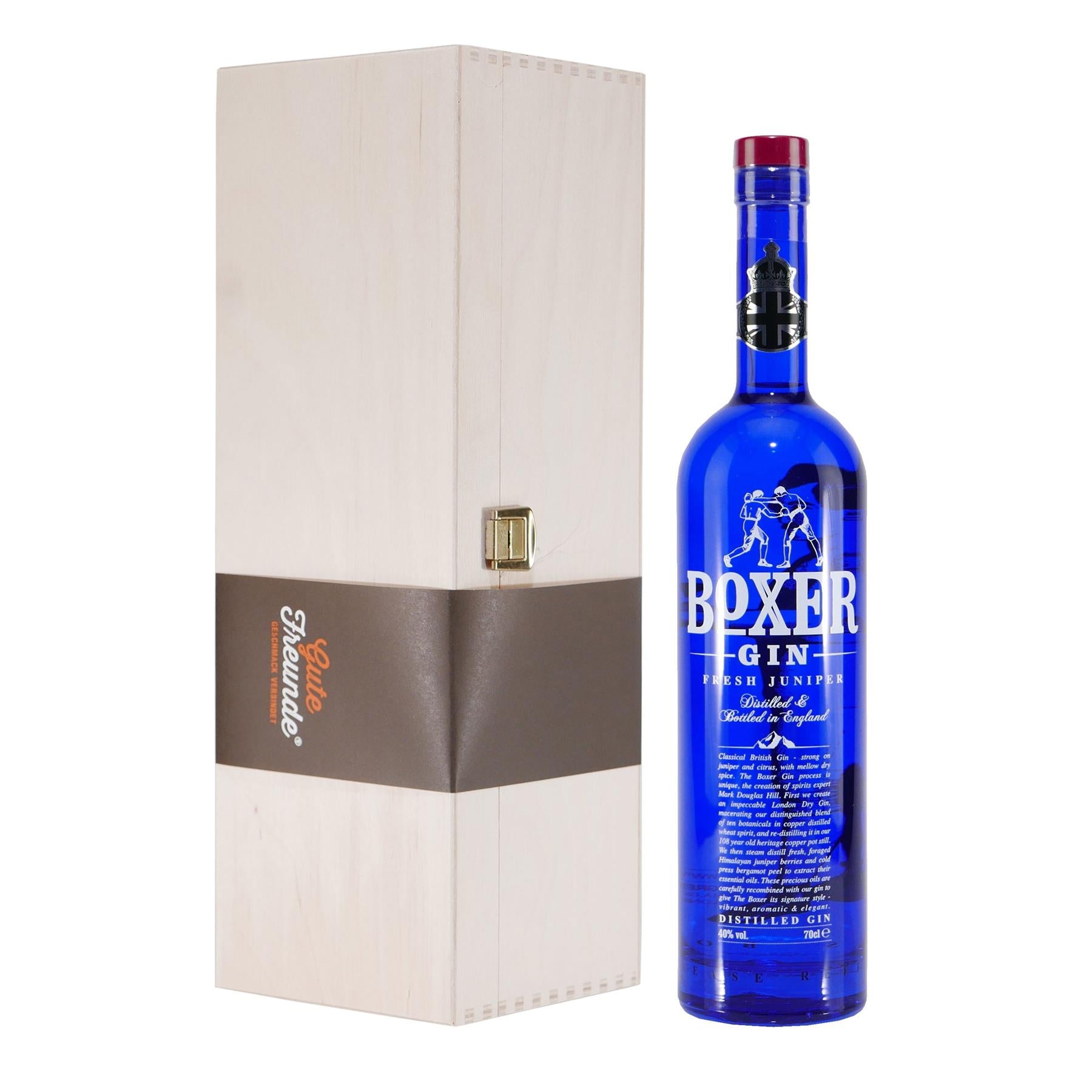 Boxer Dry Gin - Fresh Juniper mit Geschenk-Holzkiste