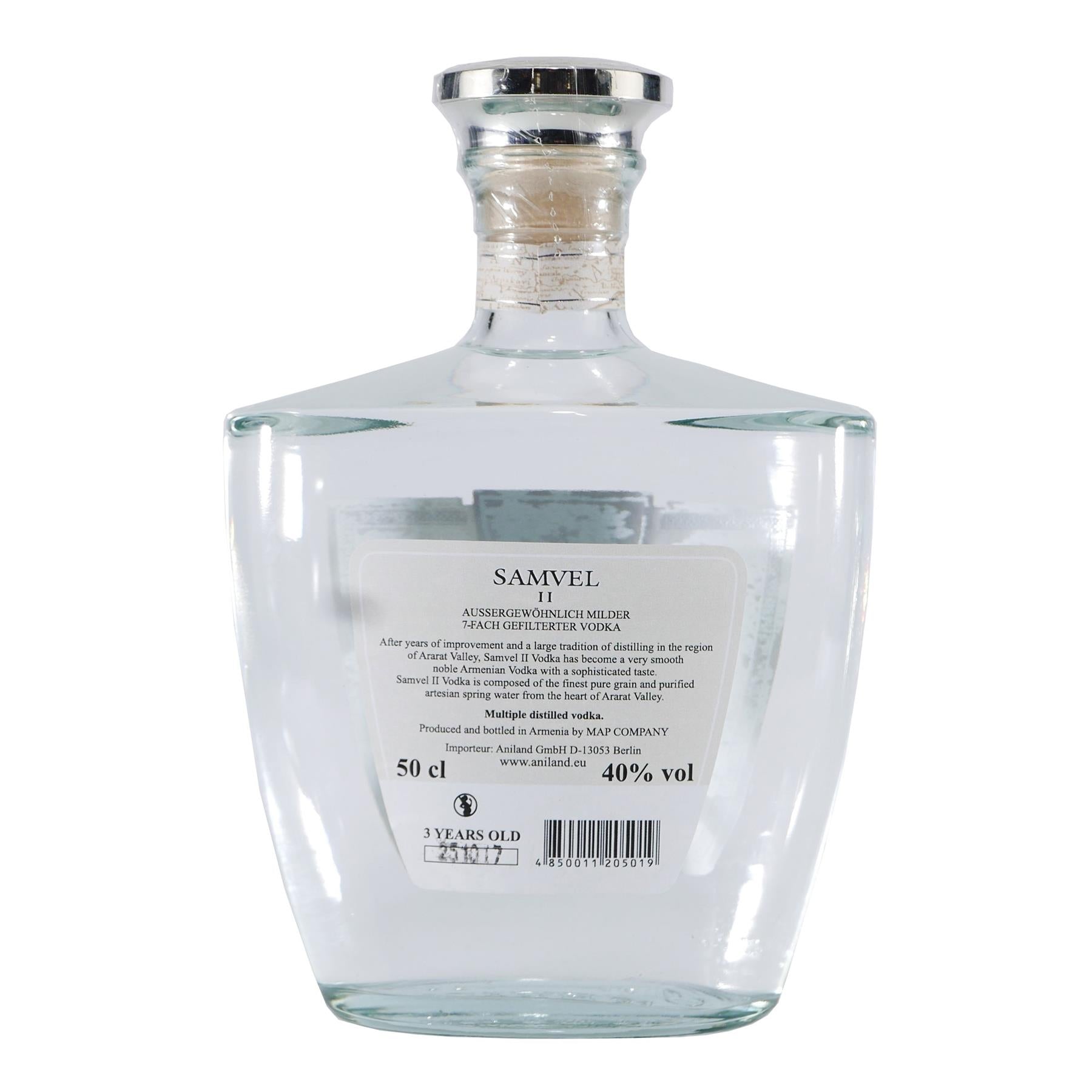 Wodka Samvel II White mit Geschenk-Holzkiste