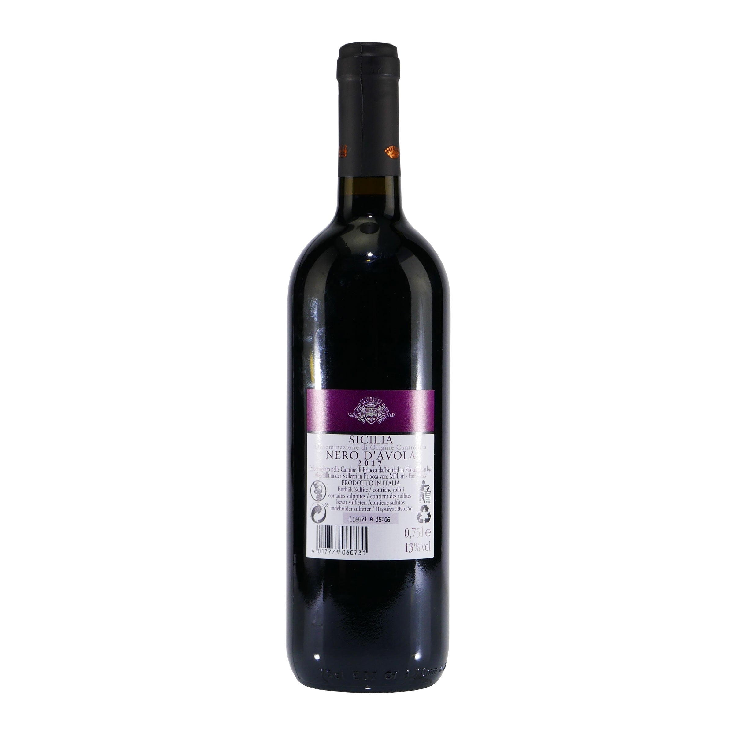 0,75L) d\'Avola -Rotwein Nero DOC Sizilien trocken-(6 x