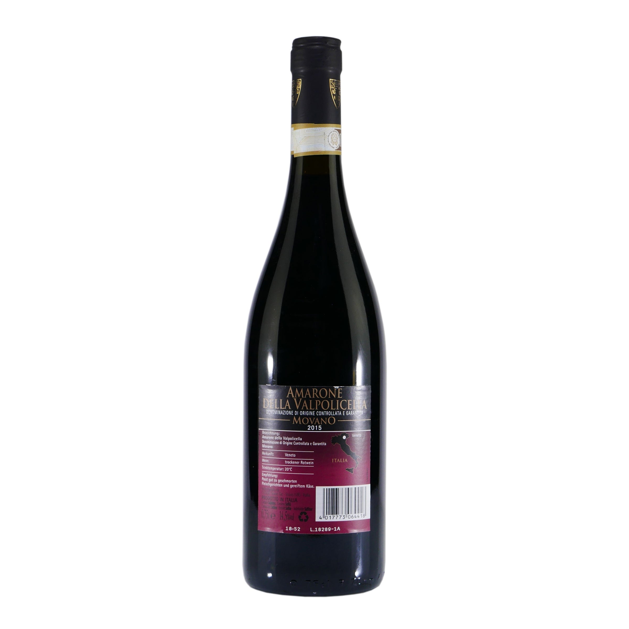Movano Amarone Della Valpolicella DOCG - Rotwein Italienisch