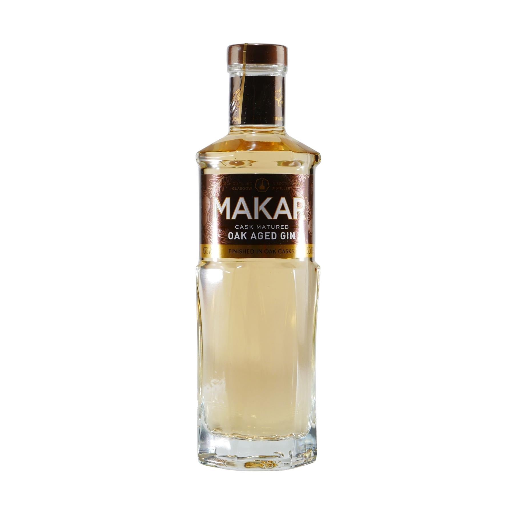Makar Oak Aged Gin mit Geschenk-Holzkiste