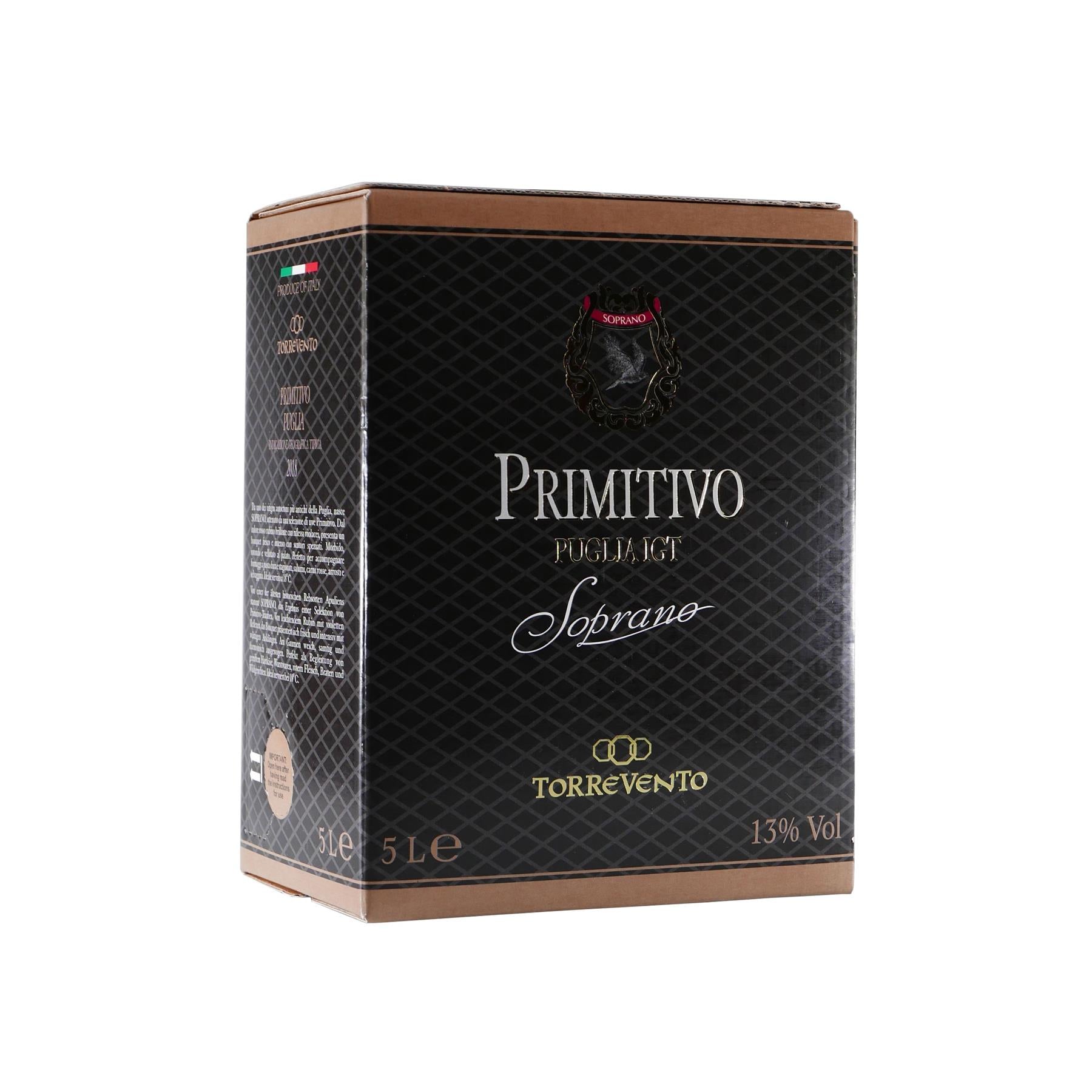 Soprano Primitivo Puglia IGT - Italienischer Rotwein 5,0L BIB