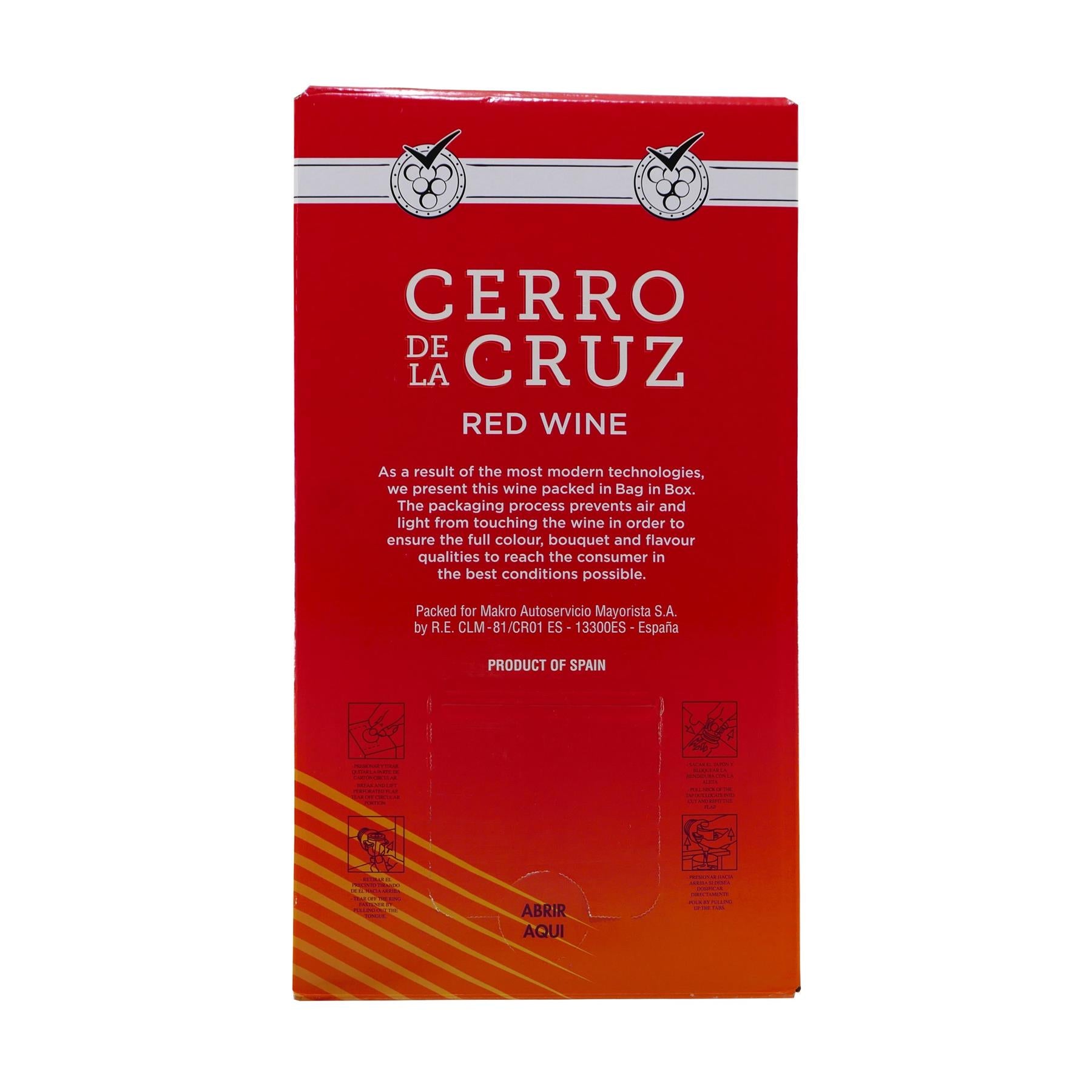 Cerro de la Cruz Vino Tinto - Spanien Rotwein trocken 10L BIB