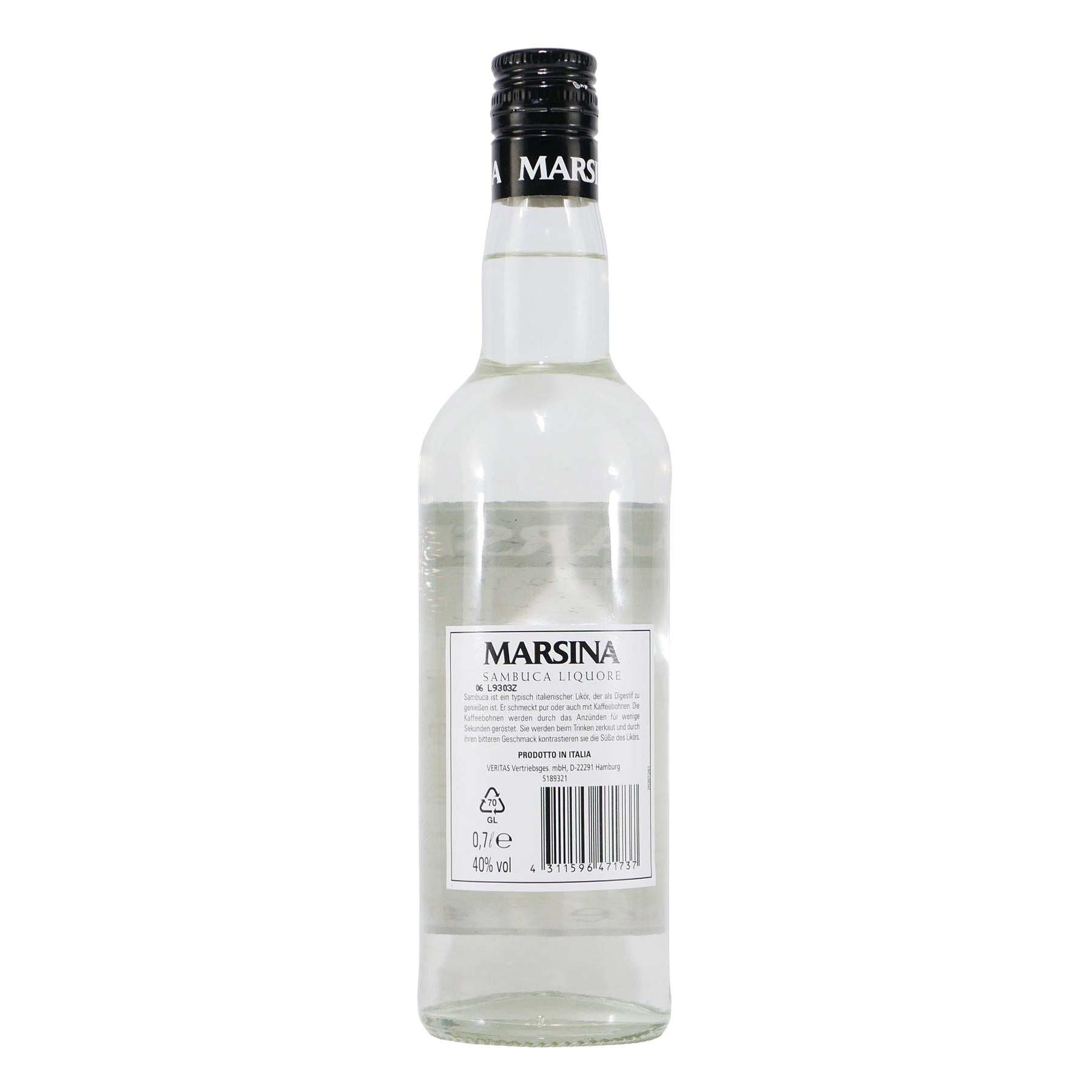 Marsina Sambuca Liquore mit Geschenk-HK