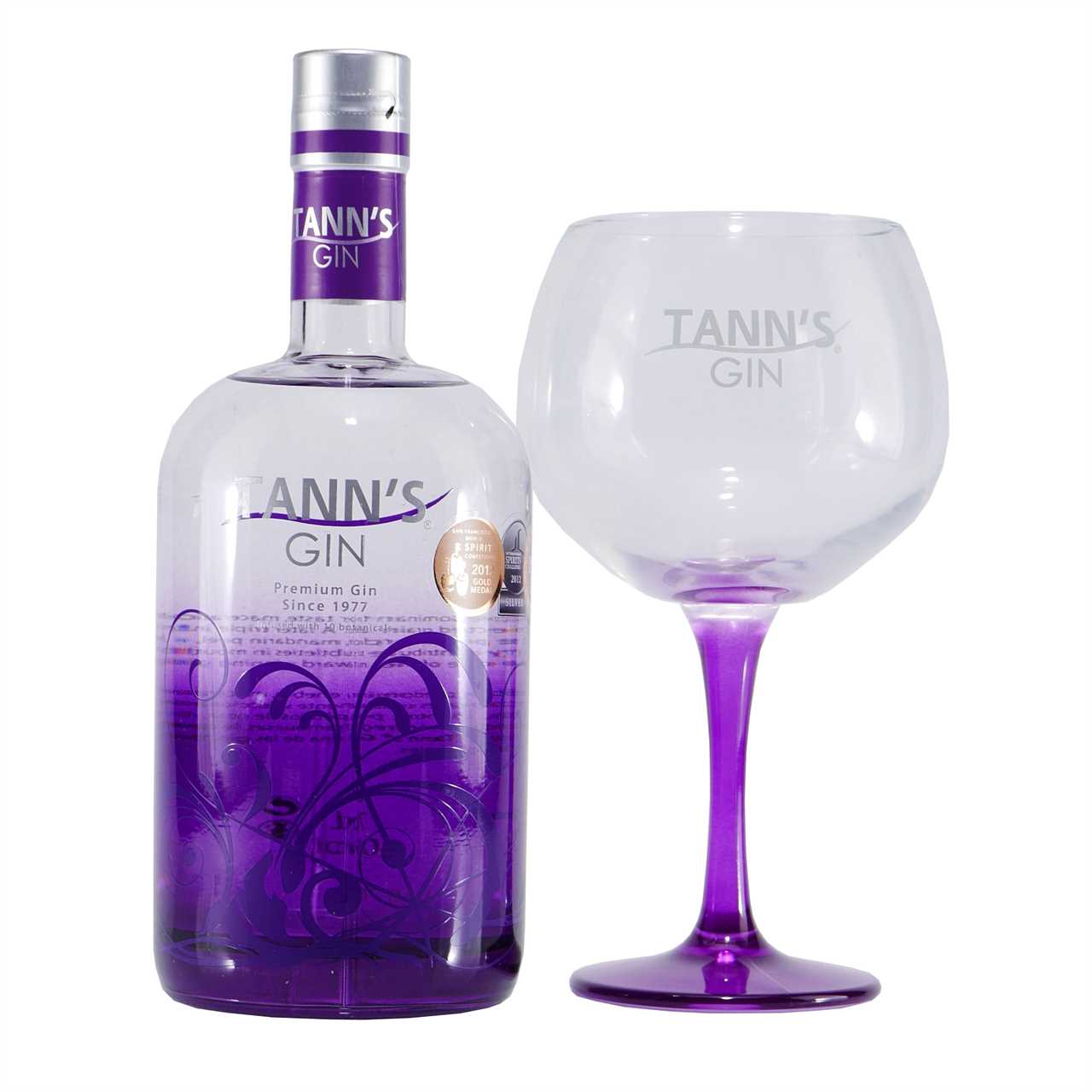 Tann's Premium Gin 10 Botanicals infused – Giftset 0,7L+Glas