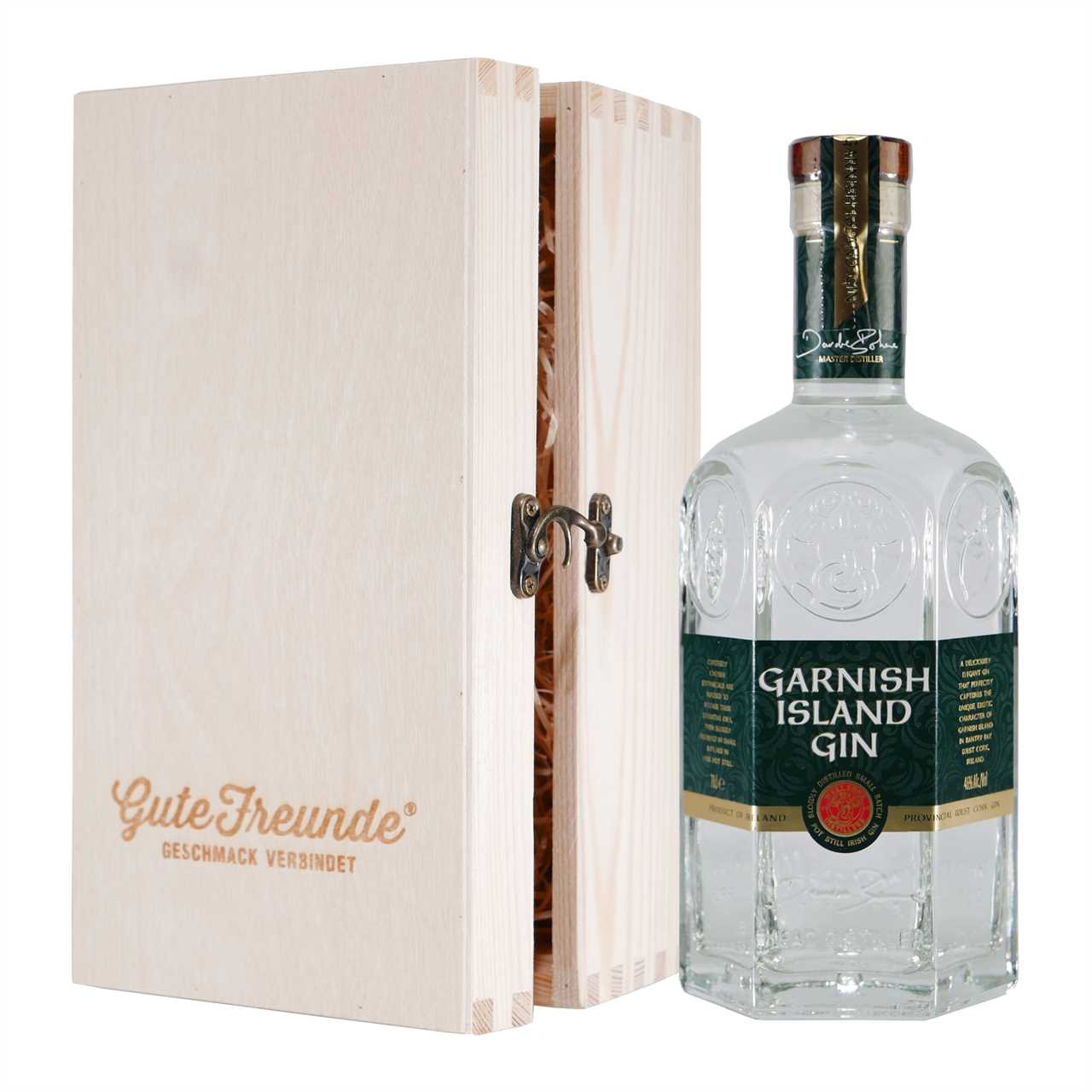 Garnish Island Gin mit Geschenk-Holzkiste