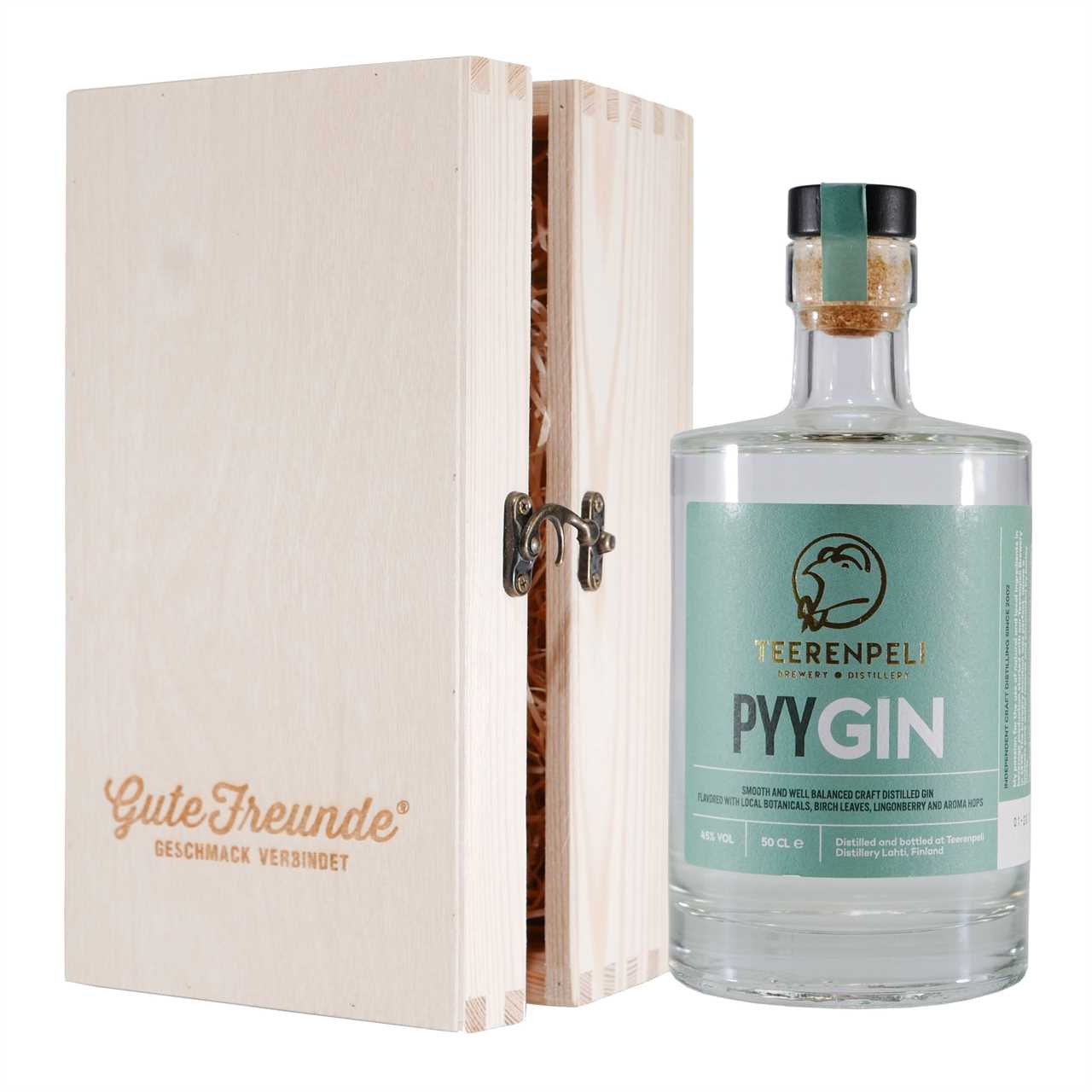 Teerenpeli Pyy Gin mit Geschenk-Holzkiste