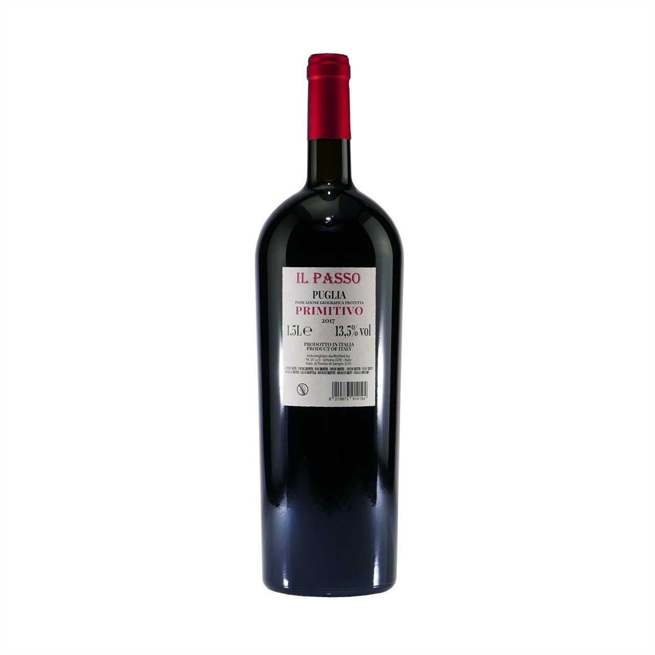 IL PASSO Primitivo Puglia IGP - Italienischer Rotwein 1,5L