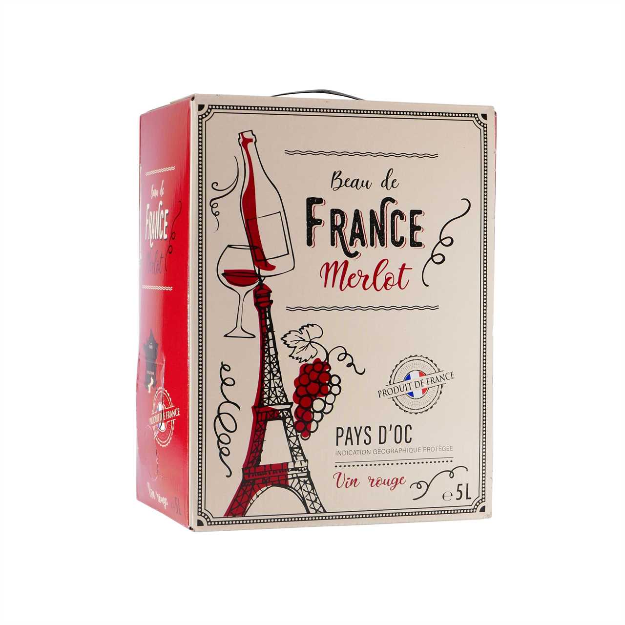 Beau de France Merlot Rotwein -trocken- 5,0L BIB